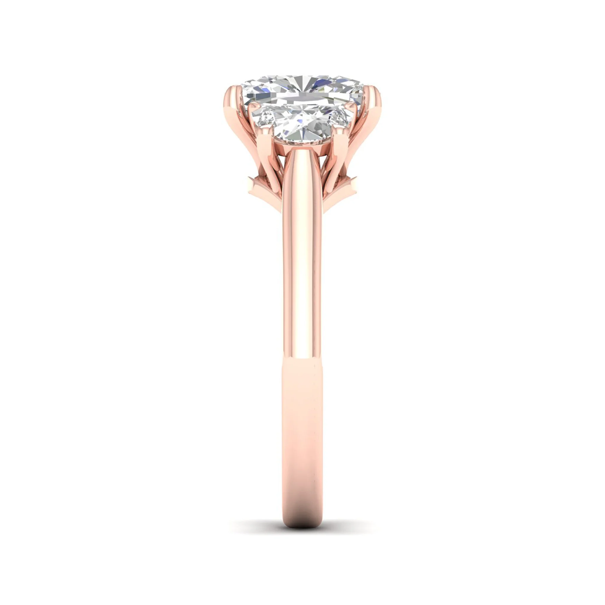 2 5/8 ctw Cushion Side Stone Three Stone Ring - Image 11