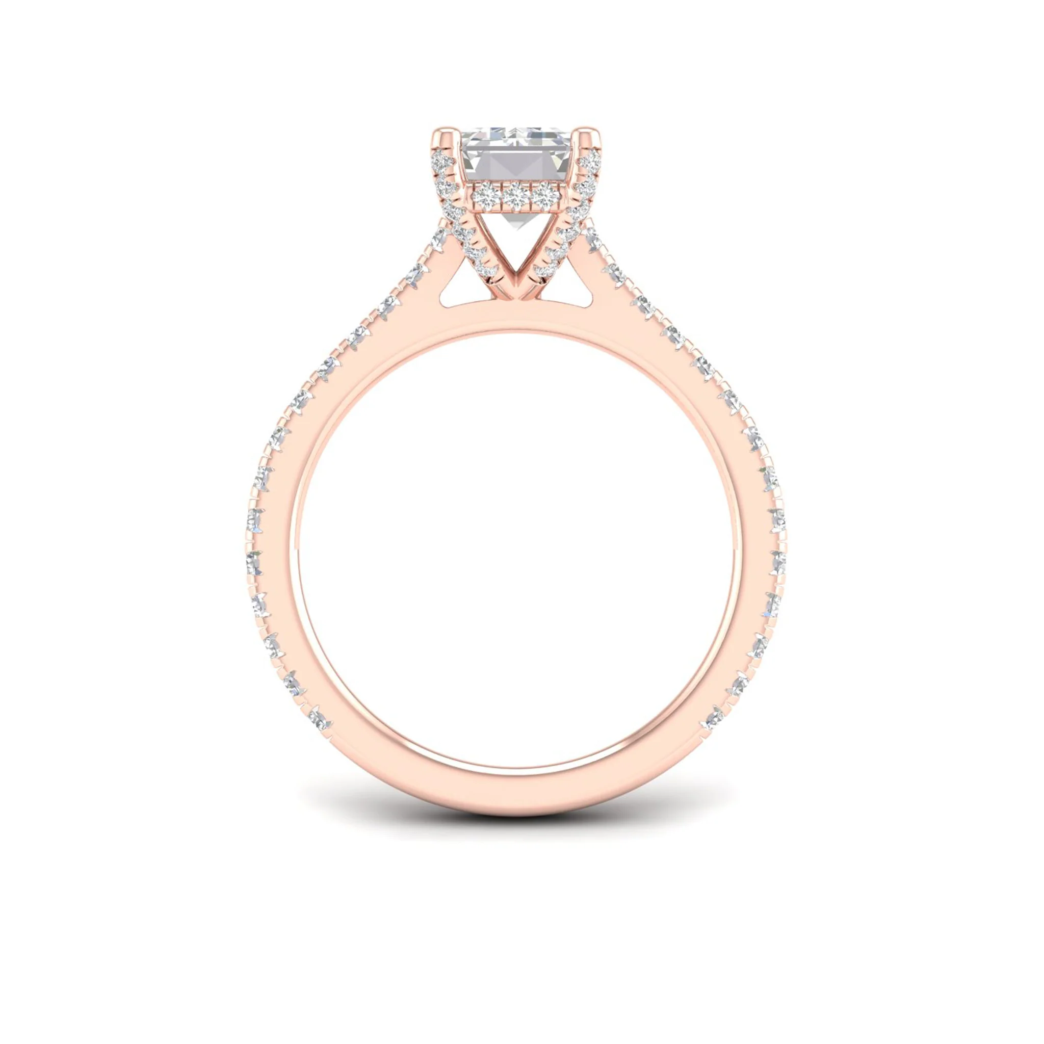 2 5/8 ctw Emerald Accented Hidden Halo Ring - Image 10