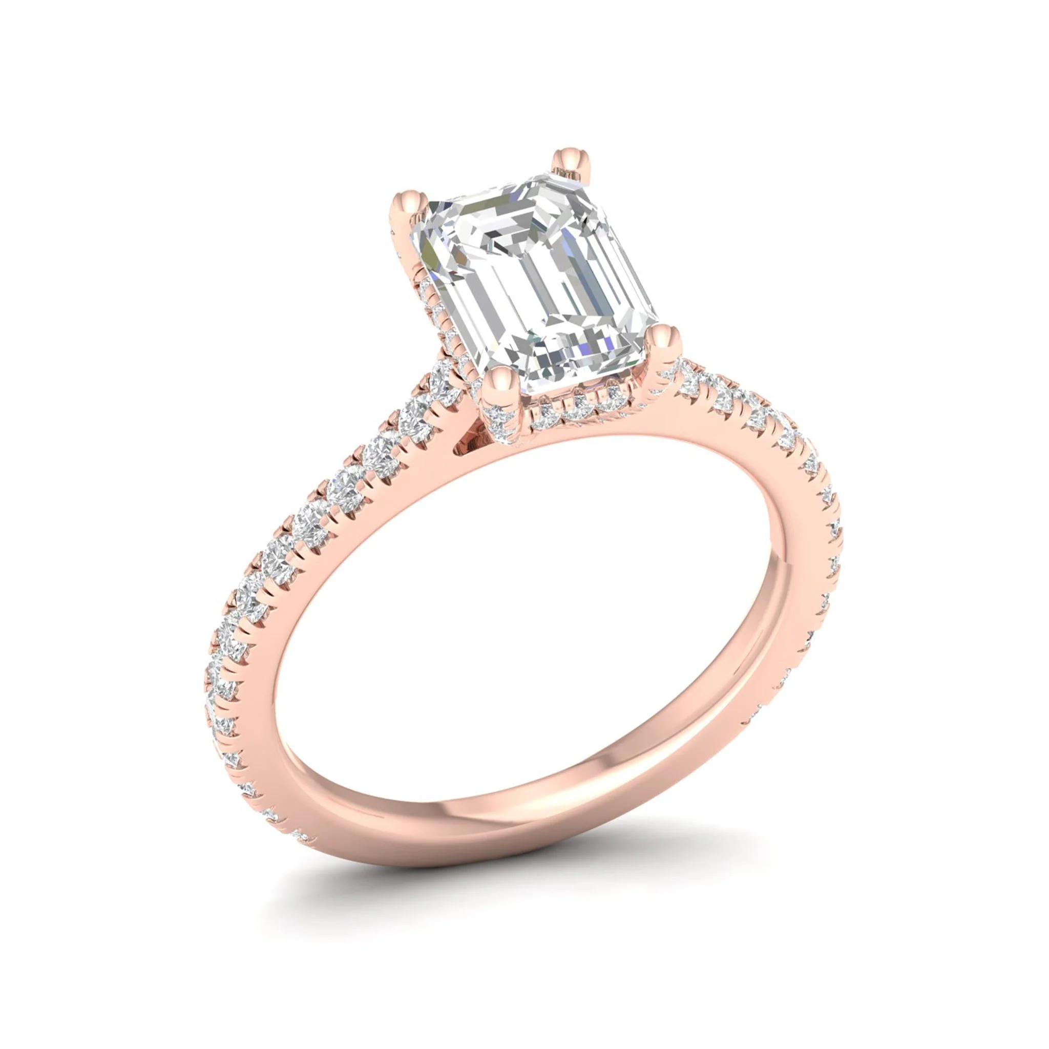 2 5/8 ctw Emerald Accented Hidden Halo Ring - Image 12