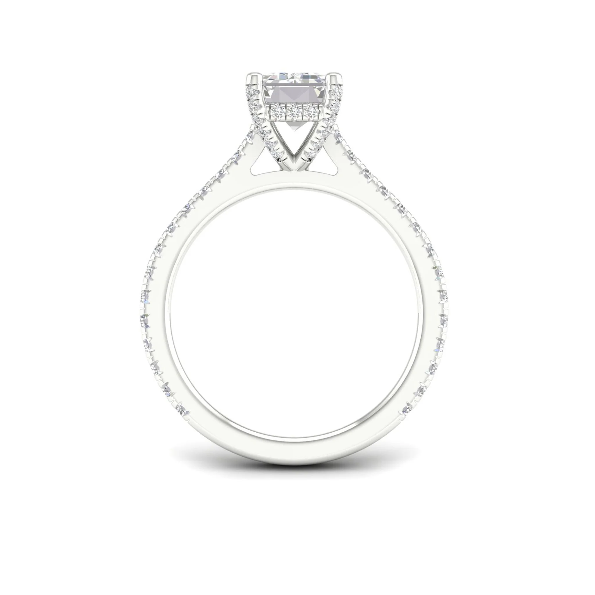 2 5/8 ctw Emerald Accented Hidden Halo Ring - Image 6