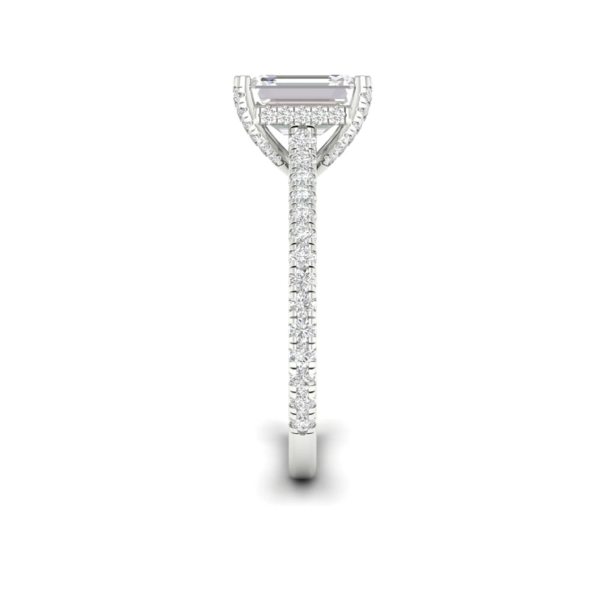2 5/8 ctw Emerald Accented Hidden Halo Ring - Image 7