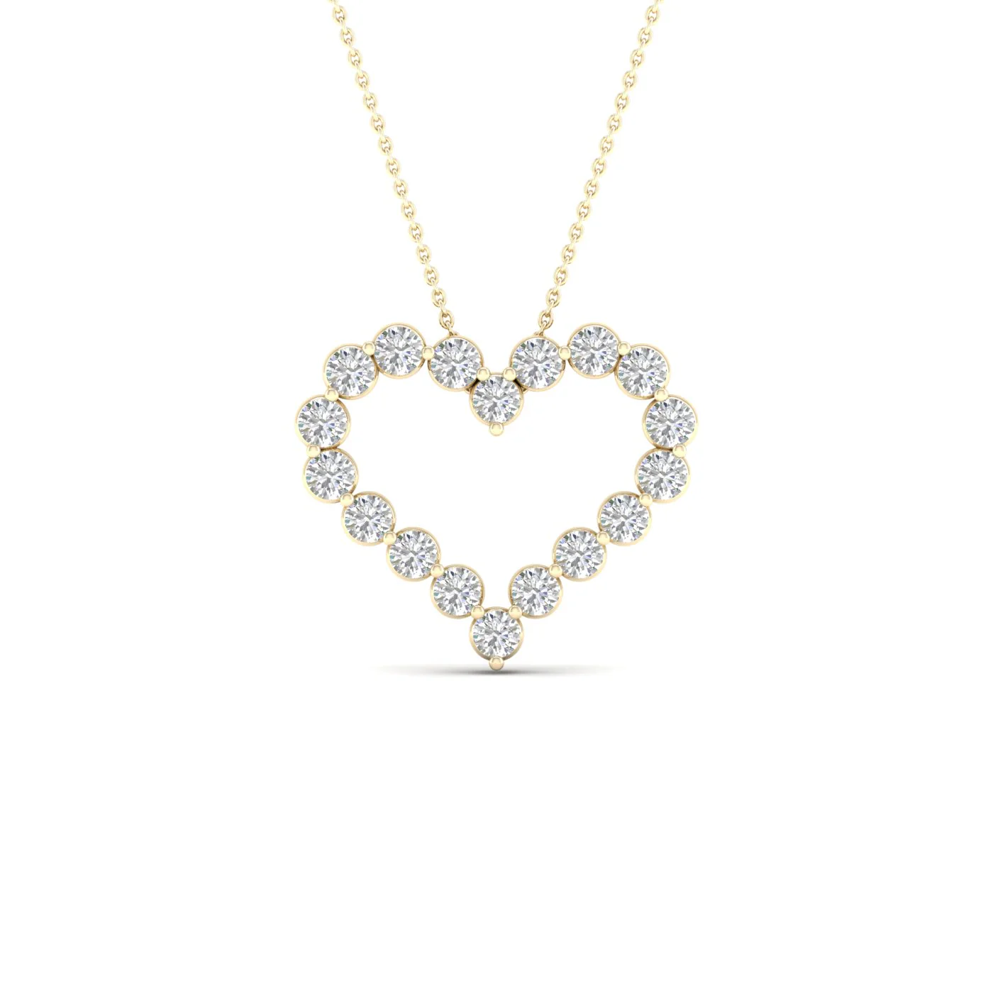 2 Ctw Classic Heart Fashion Pendant