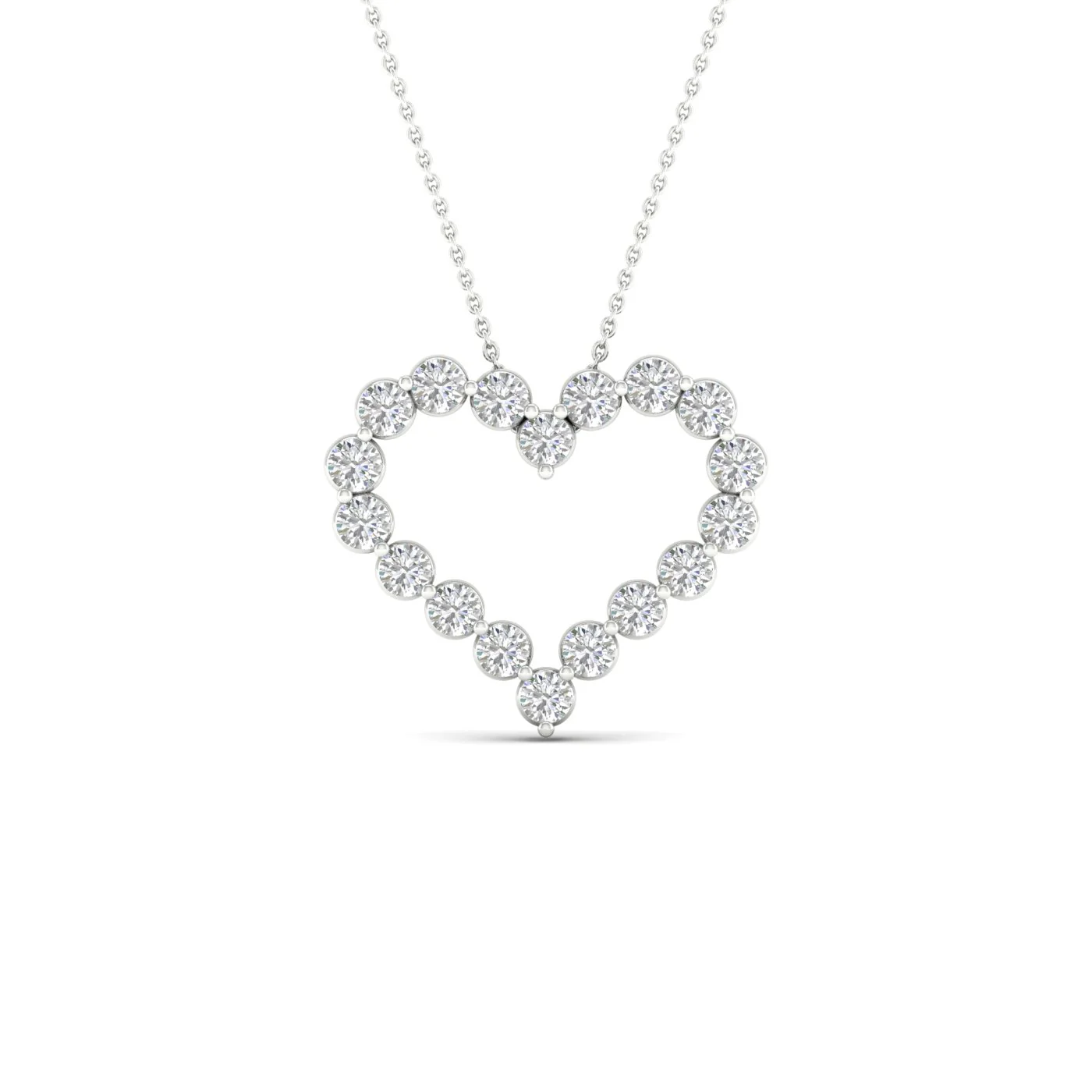2 Ctw Classic Heart Fashion Pendant - Image 5