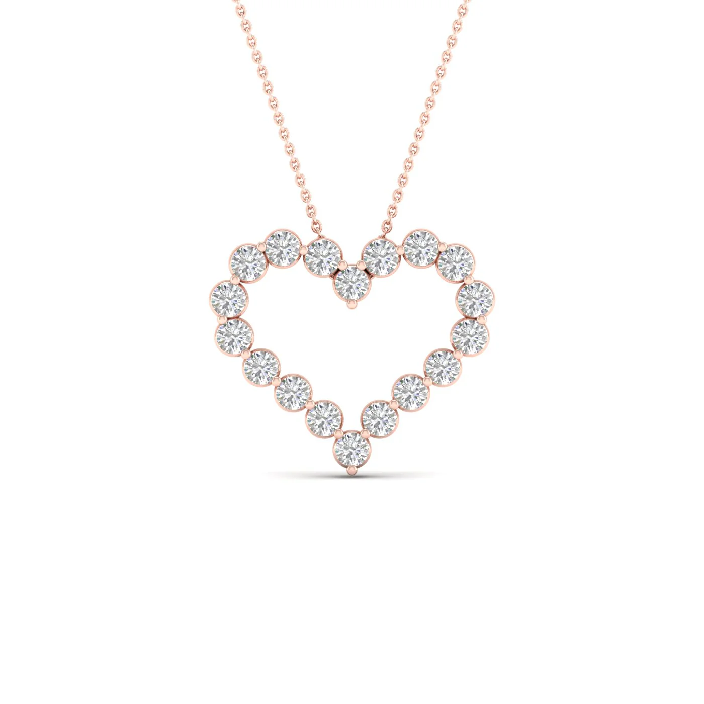 2 Ctw Classic Heart Fashion Pendant - Image 9