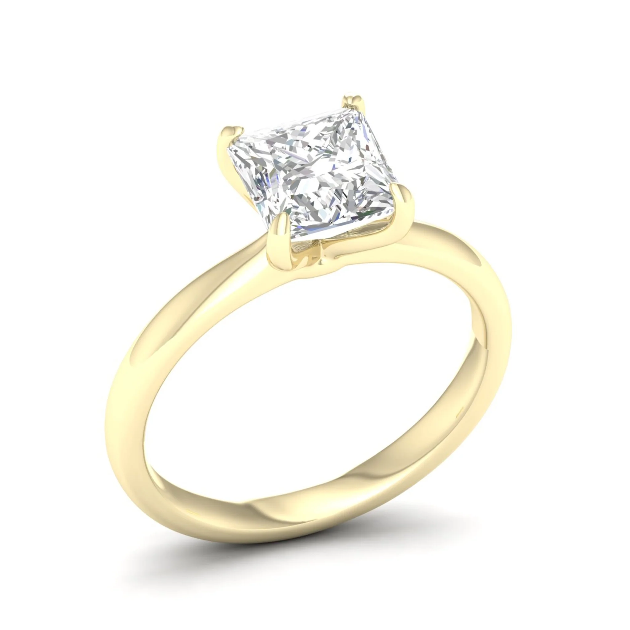 2 ctw Classic Princess Solitaire Ring - Image 4