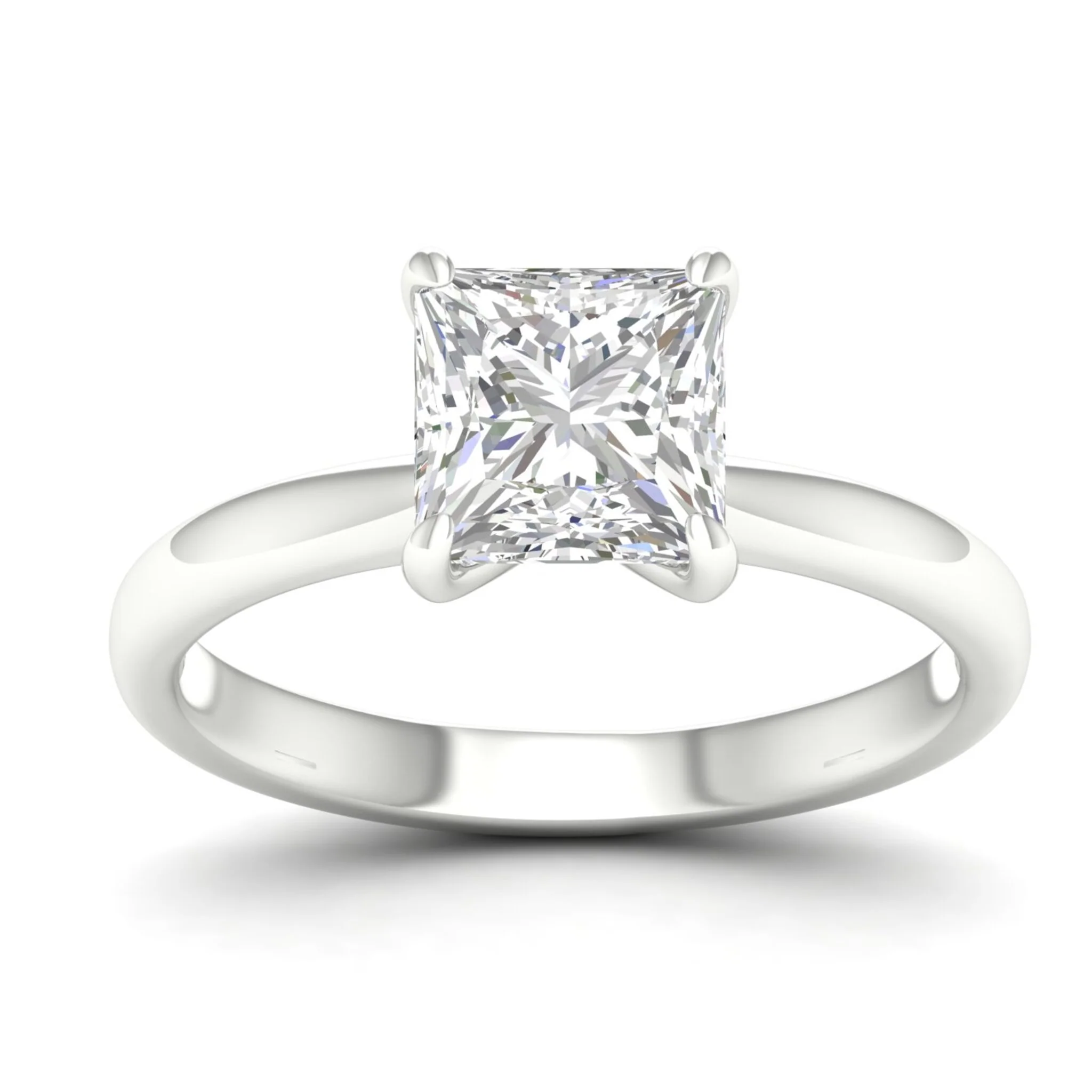 2 ctw Classic Princess Solitaire Ring - Image 5