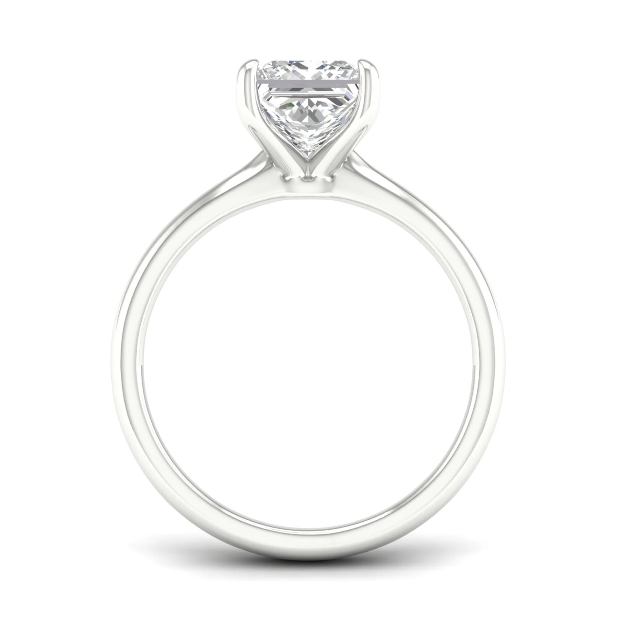 2 ctw Classic Princess Solitaire Ring - Image 6