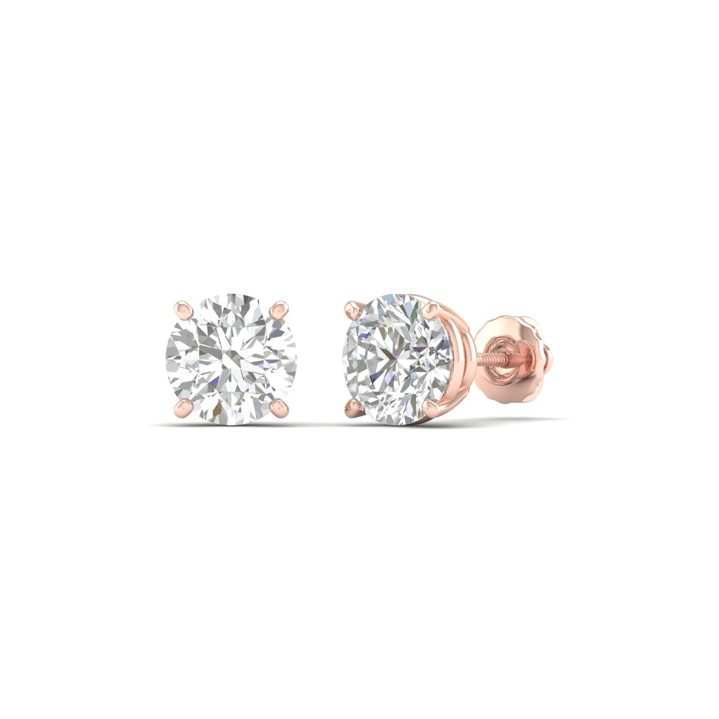 2 ctw Classic Round Solitaire Ear Stud - Image 11
