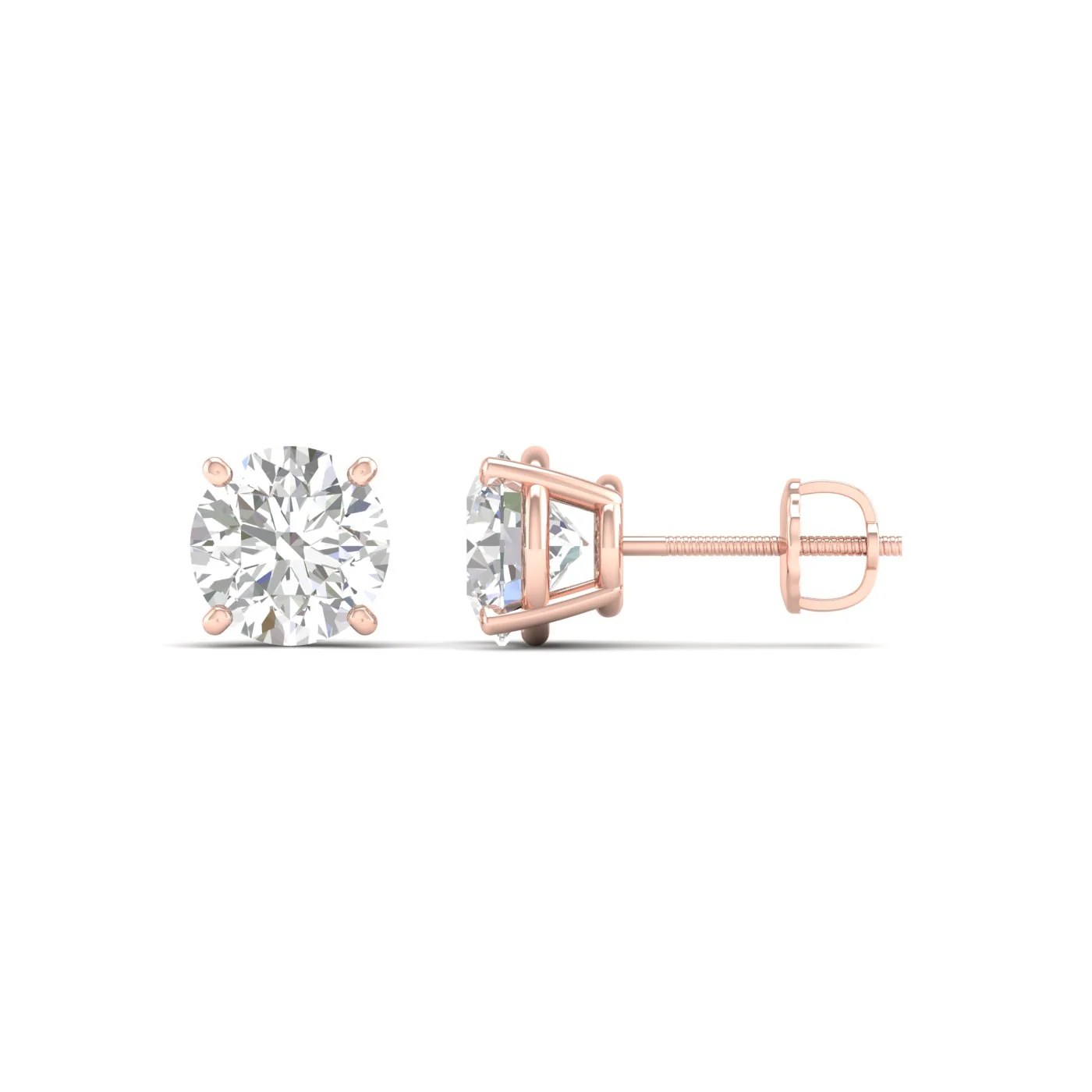 2 ctw Classic Round Solitaire Ear Stud - Image 14