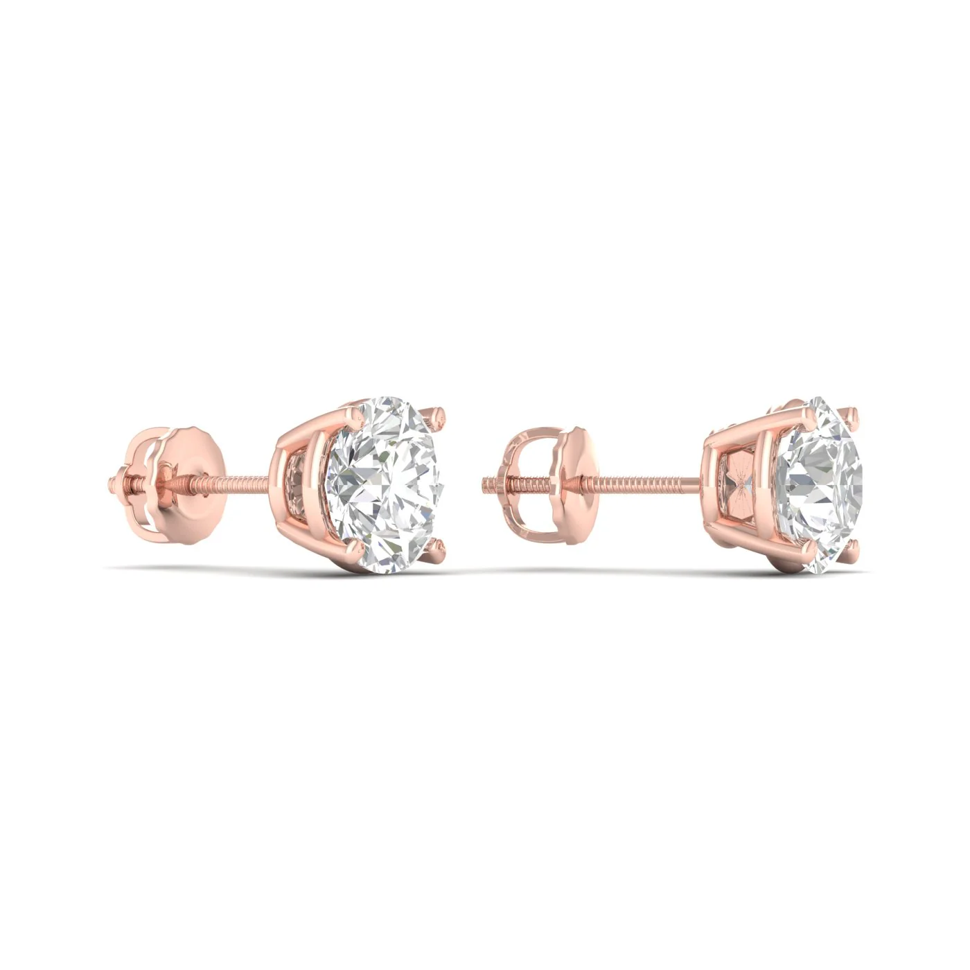 2 ctw Classic Round Solitaire Ear Stud - Image 15
