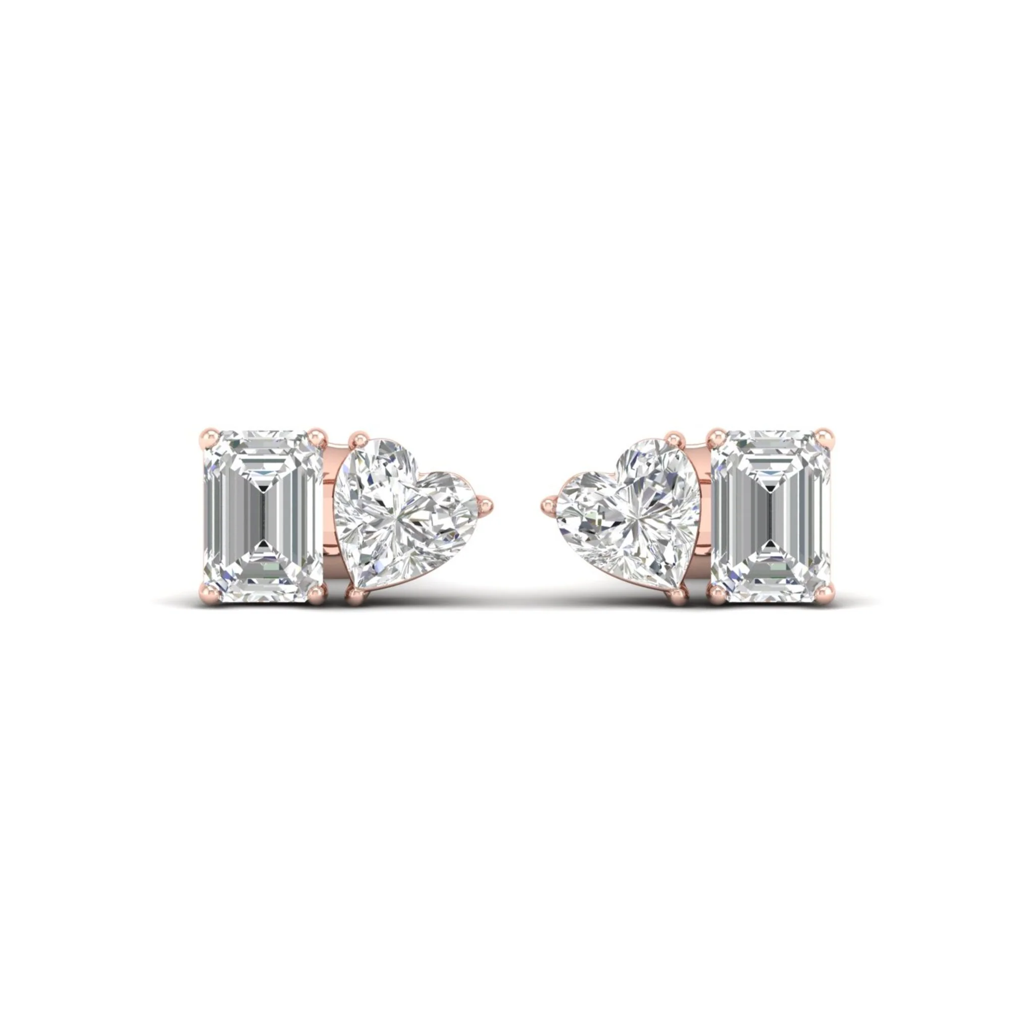 2 ctw Emerald Heart Noi Earring - Image 10