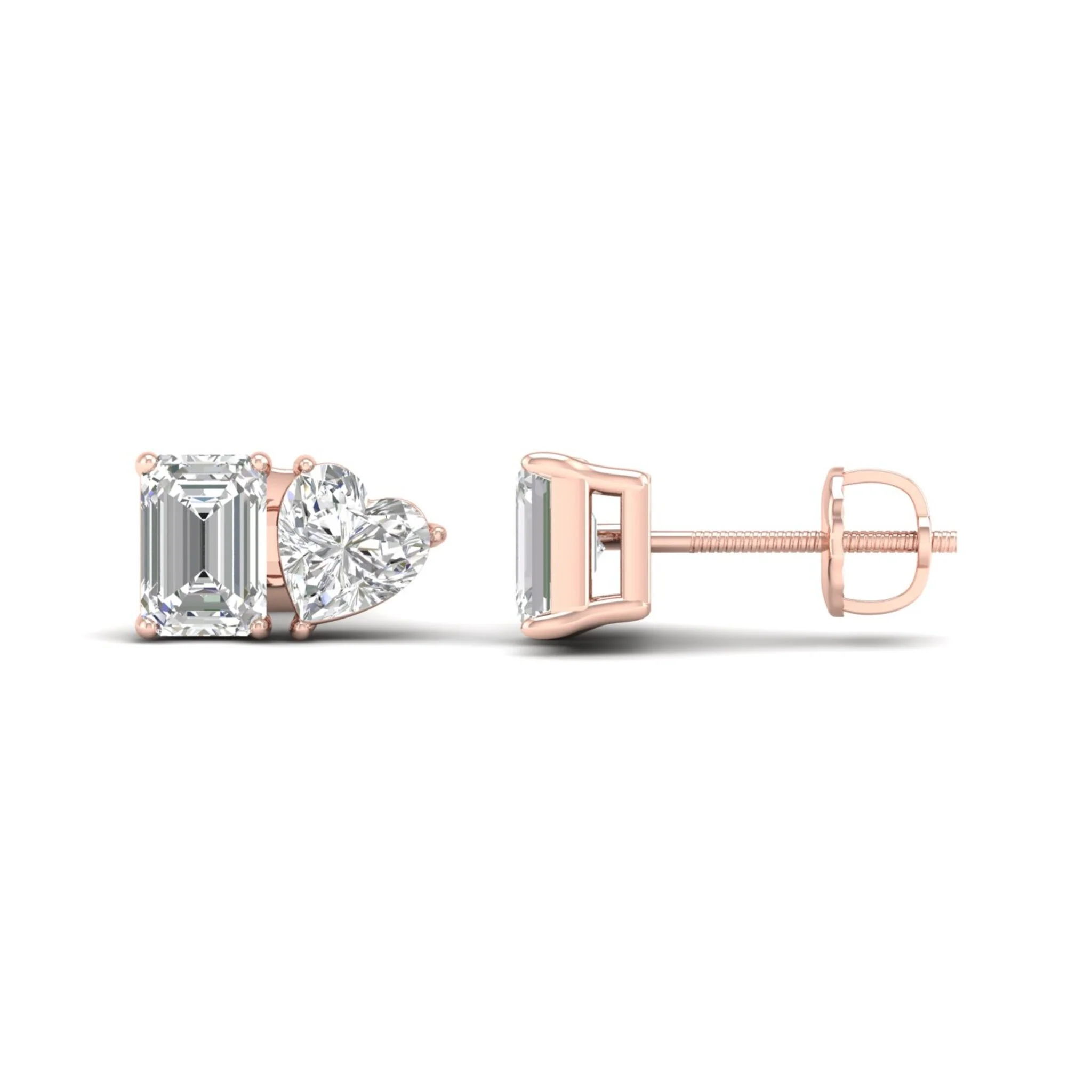 2 ctw Emerald Heart Noi Earring - Image 11