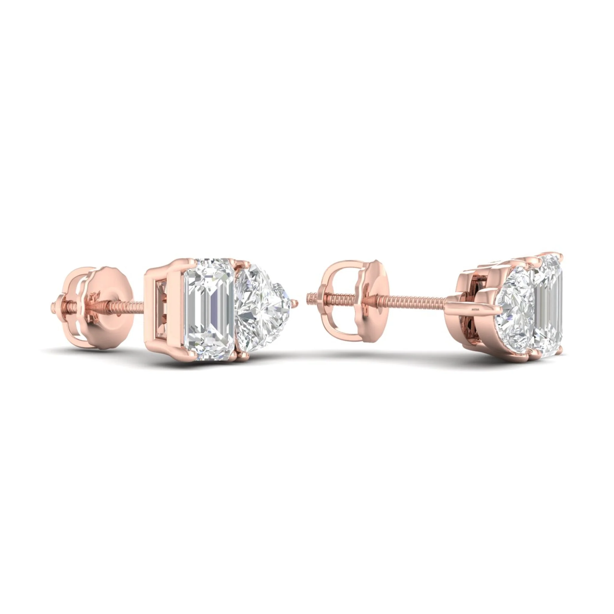 2 ctw Emerald Heart Noi Earring - Image 12