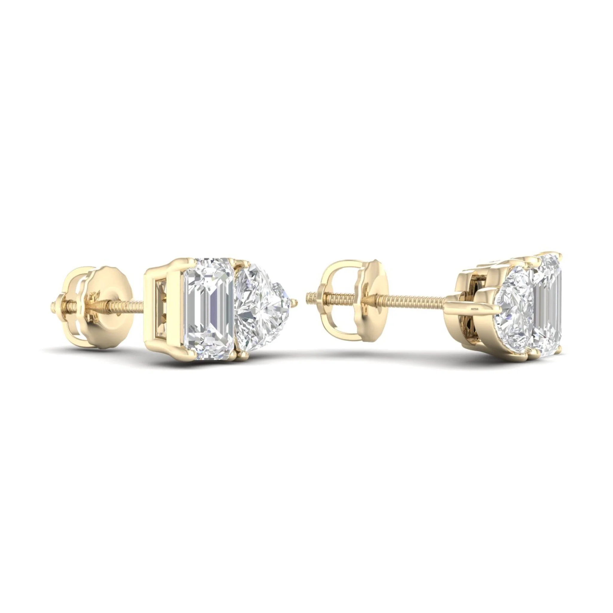 2 ctw Emerald Heart Noi Earring - Image 3