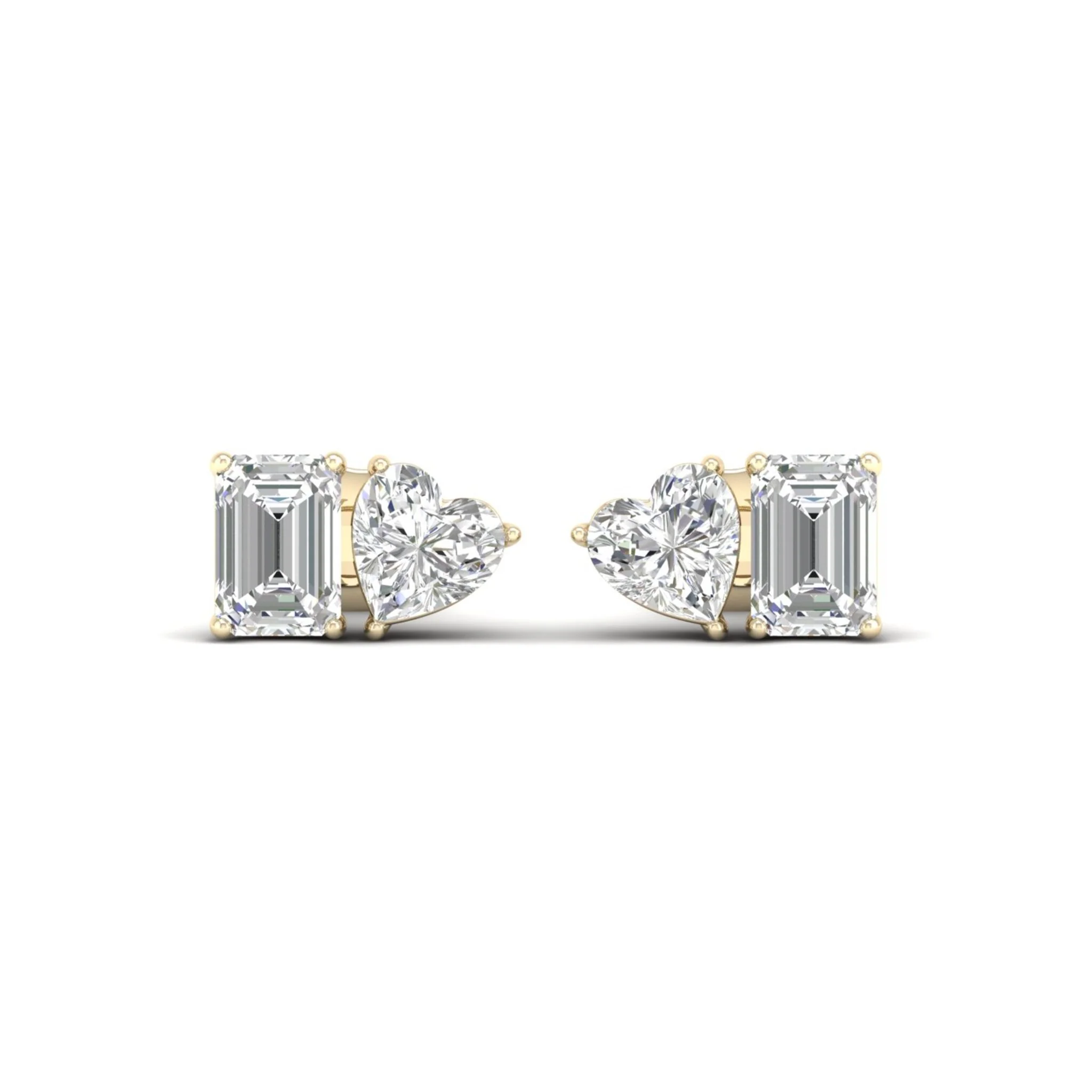 2 ctw Emerald Heart Noi Earring - Image 4