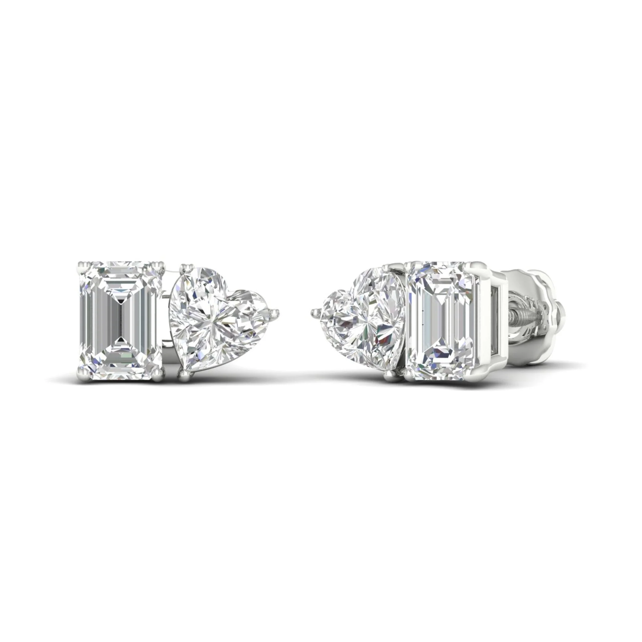 2 ctw Emerald Heart Noi Earring - Image 5