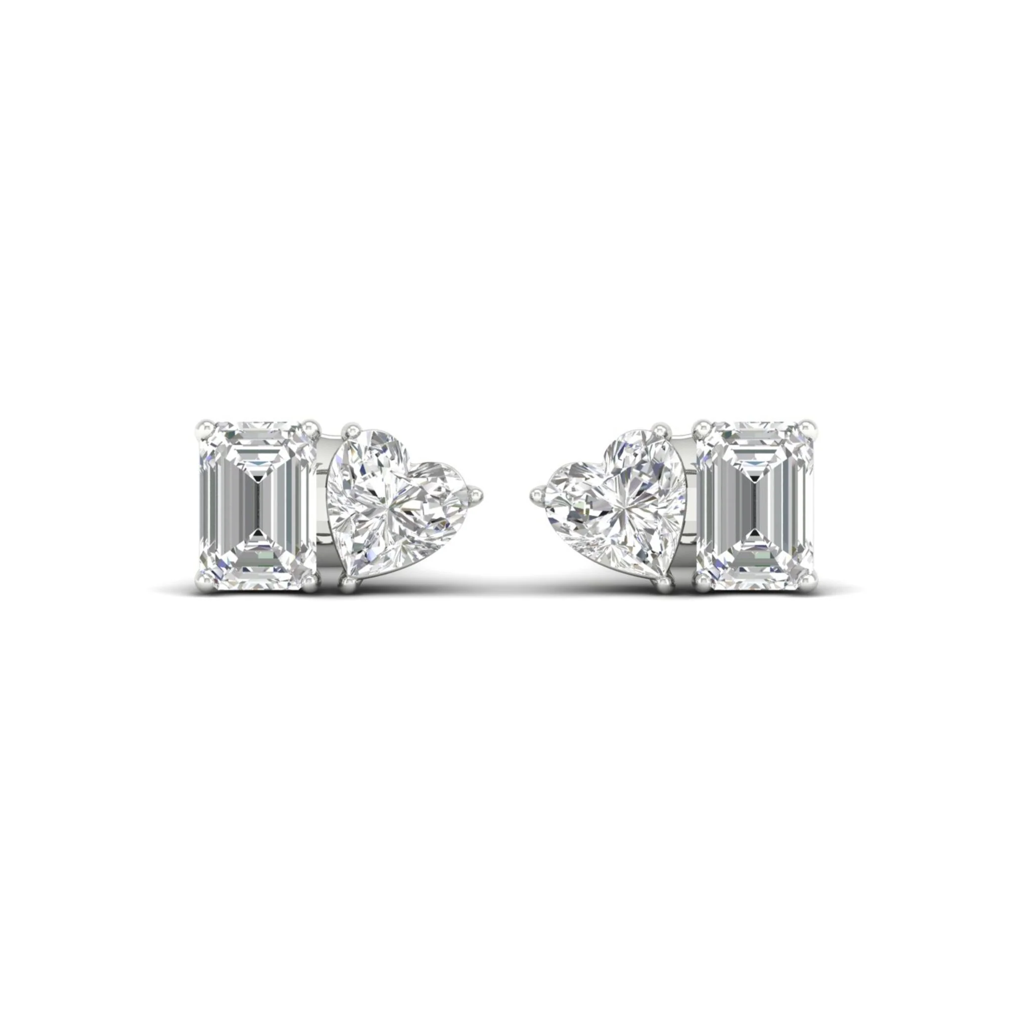 2 ctw Emerald Heart Noi Earring - Image 6
