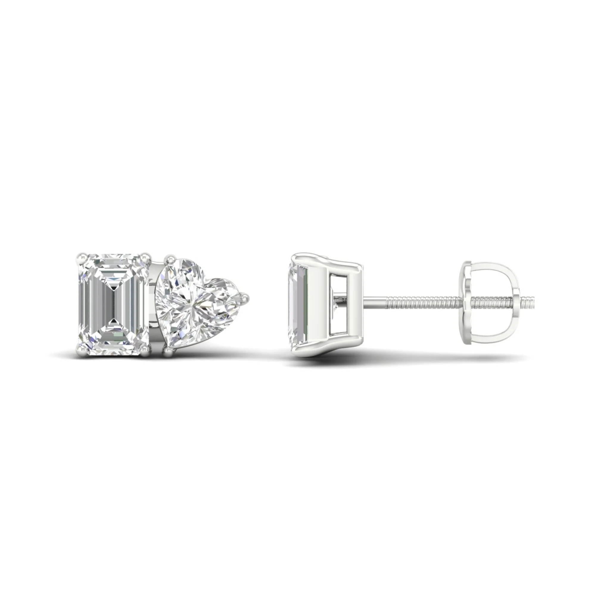 2 ctw Emerald Heart Noi Earring - Image 7