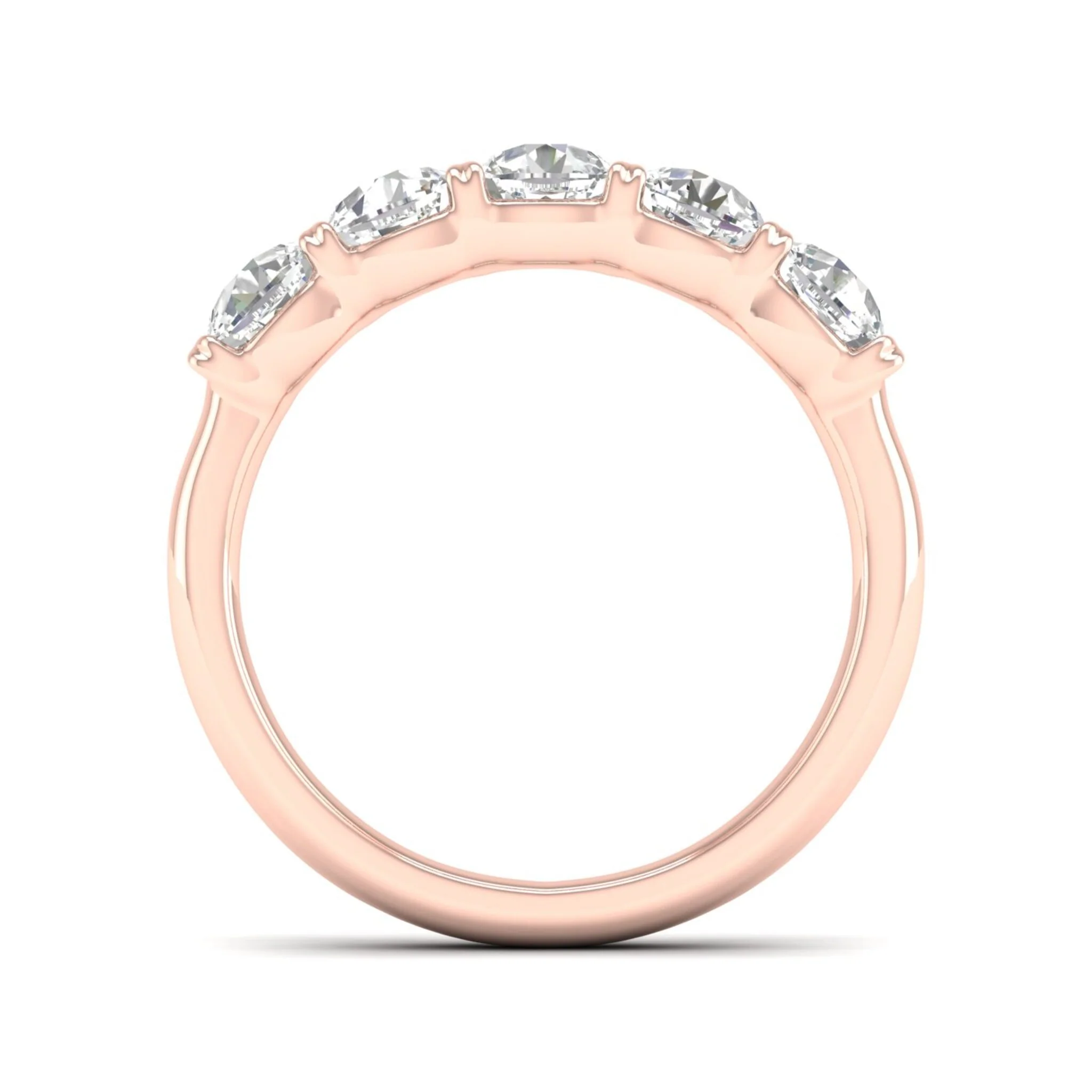 2 ctw Five Five Stone Cushion Anniversary Band - Image 10