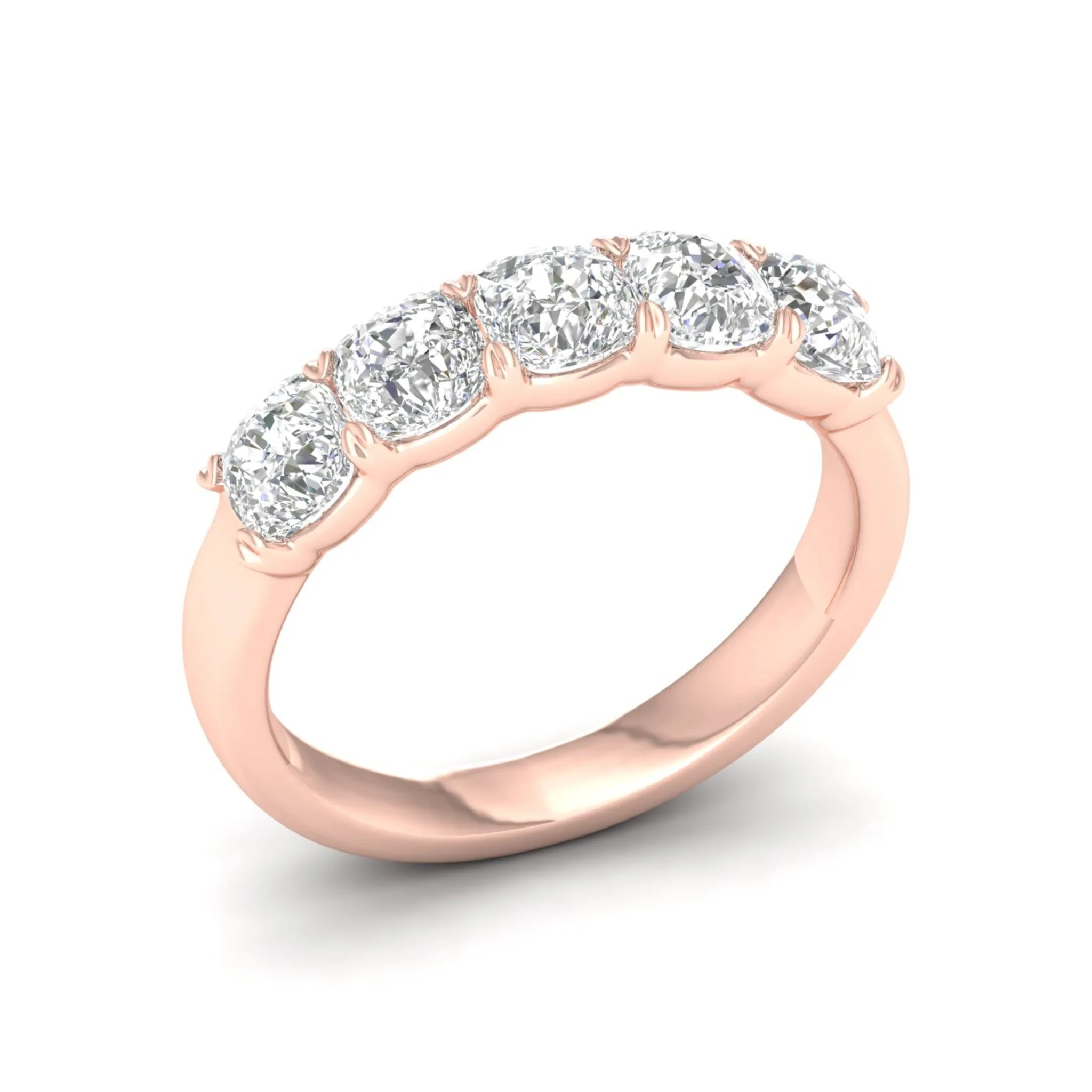2 ctw Five Five Stone Cushion Anniversary Band - Image 12