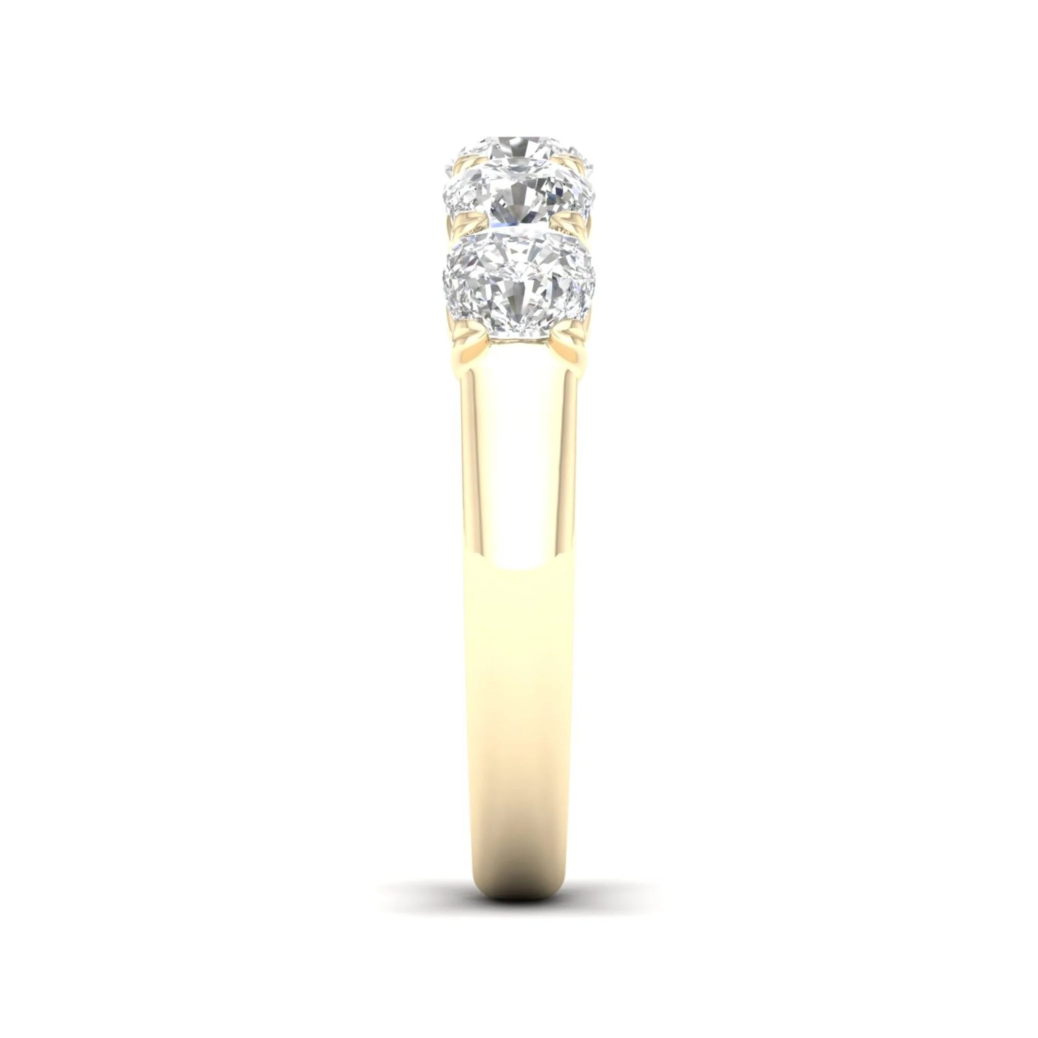 2 ctw Five Five Stone Cushion Anniversary Band - Image 4