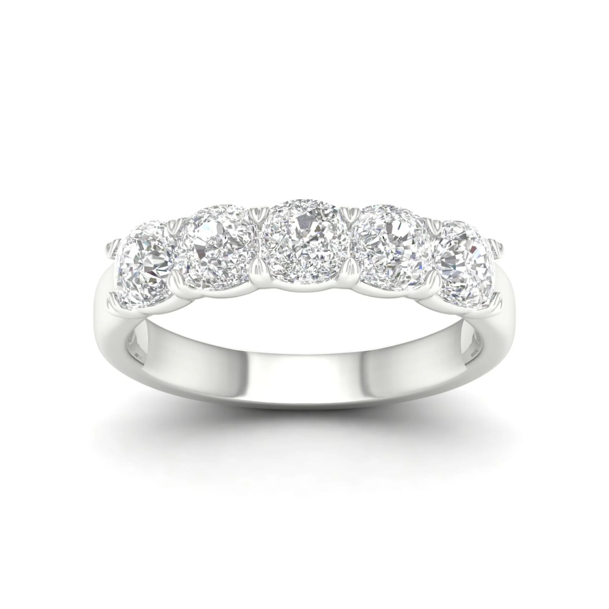 2 ctw Five Five Stone Cushion Anniversary Band - Image 5