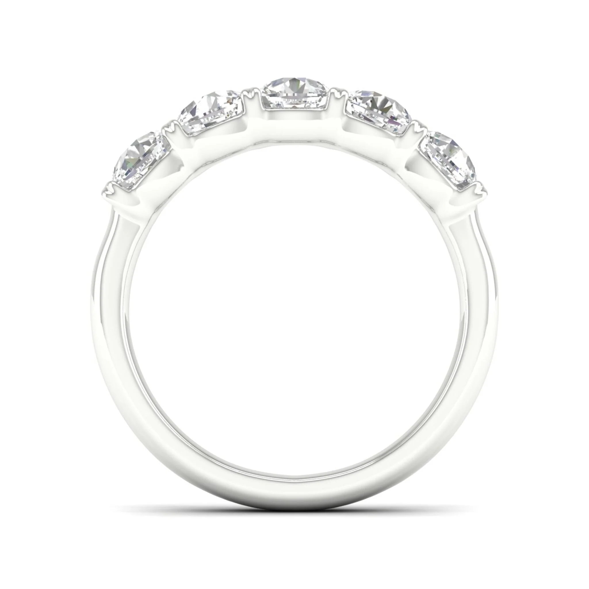 2 ctw Five Five Stone Cushion Anniversary Band - Image 6
