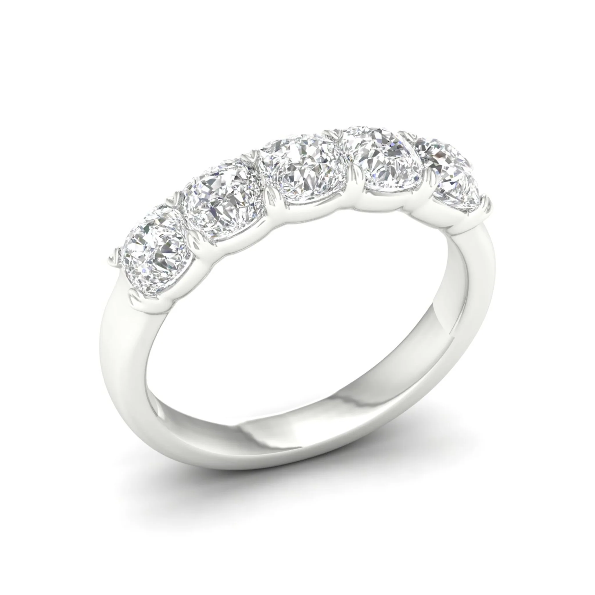 2 ctw Five Five Stone Cushion Anniversary Band - Image 8