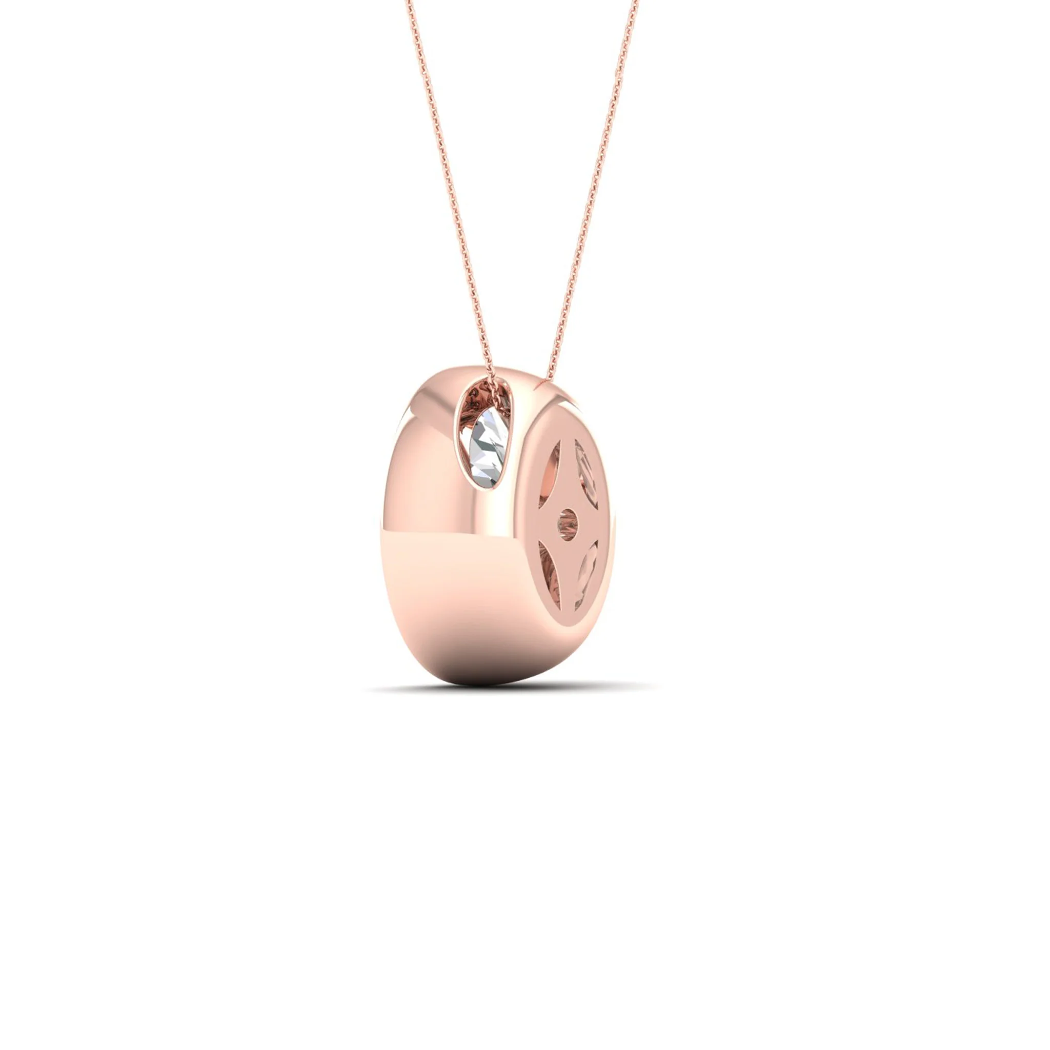 2 ctw Oval Bezel Set Solitaire Pendant - Image 10