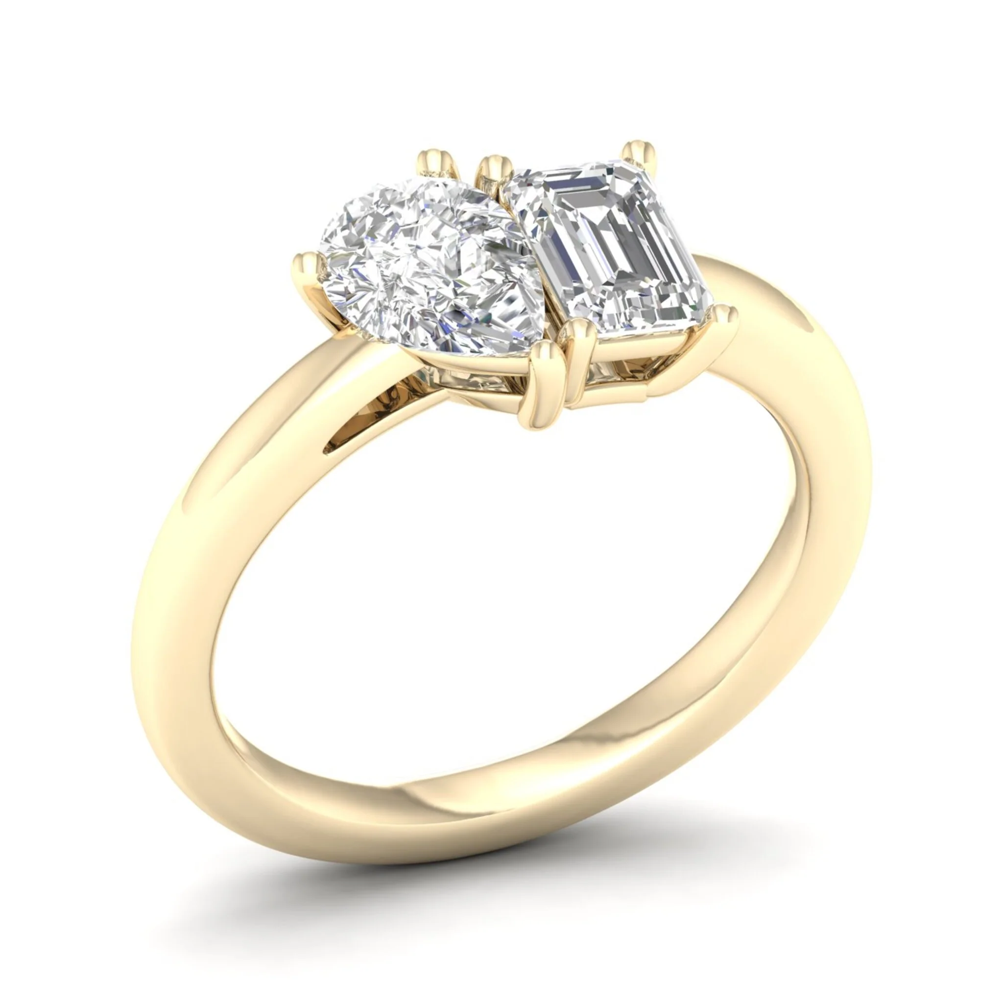 2 ctw Pear Emerald Noi Ring - Image 2