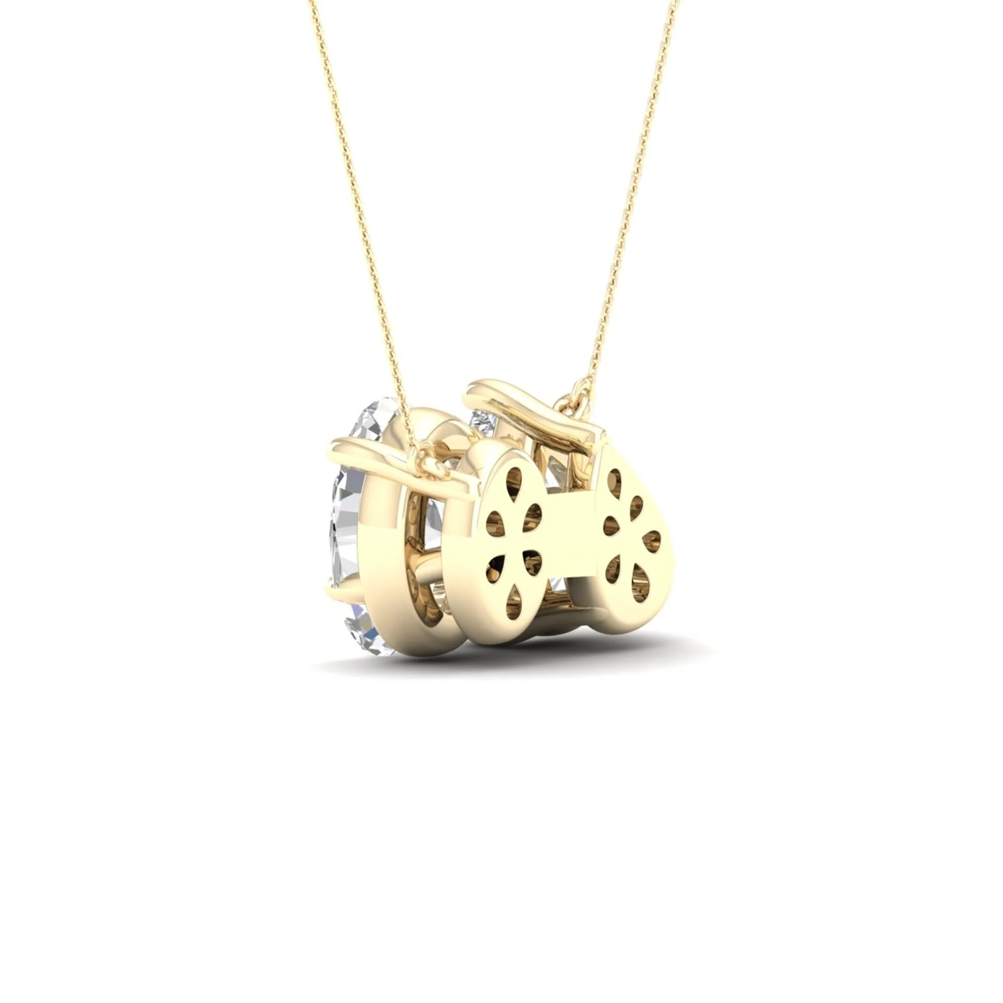 2 ctw Pear Oval Noi Pendant - Image 4