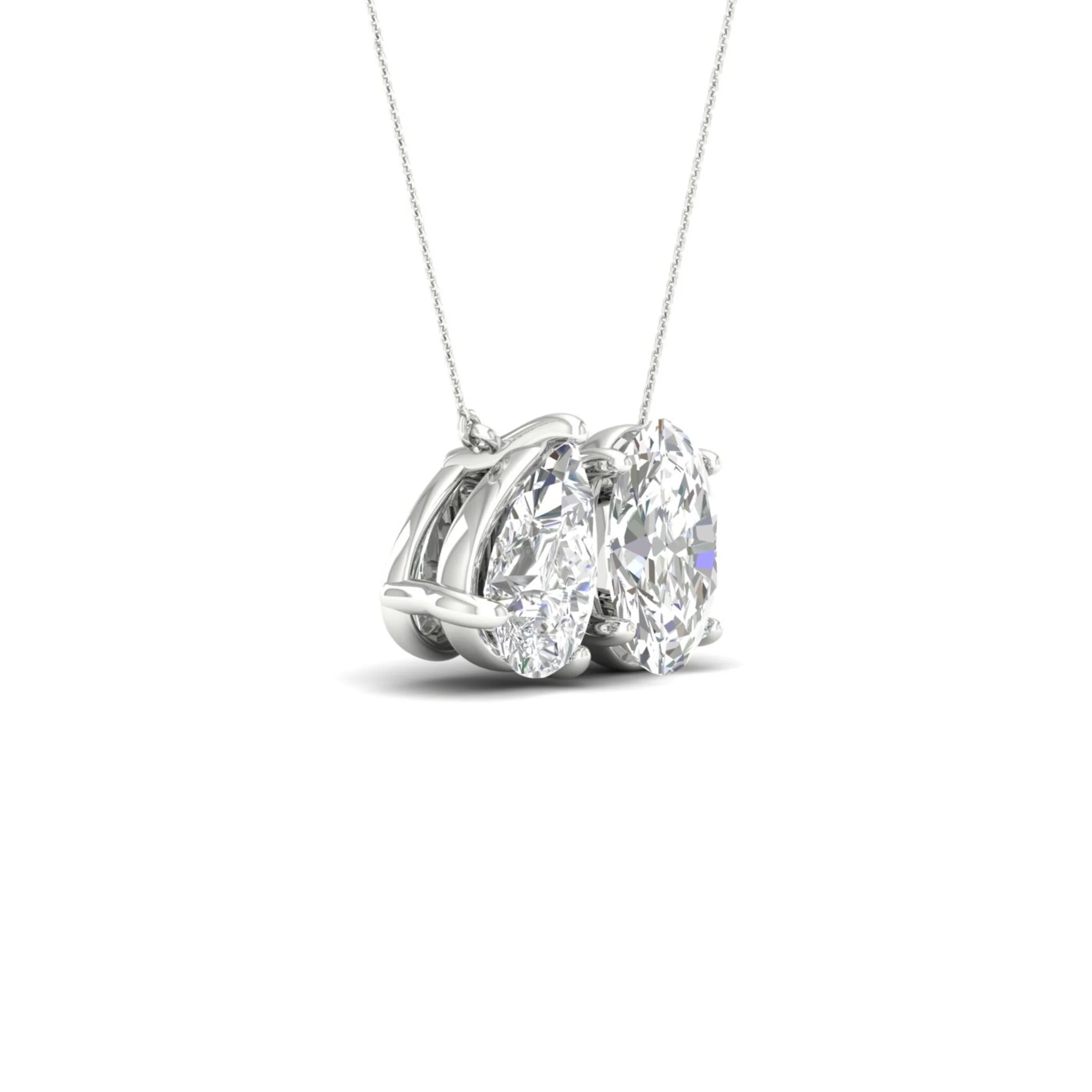 2 ctw Pear Oval Noi Pendant - Image 6