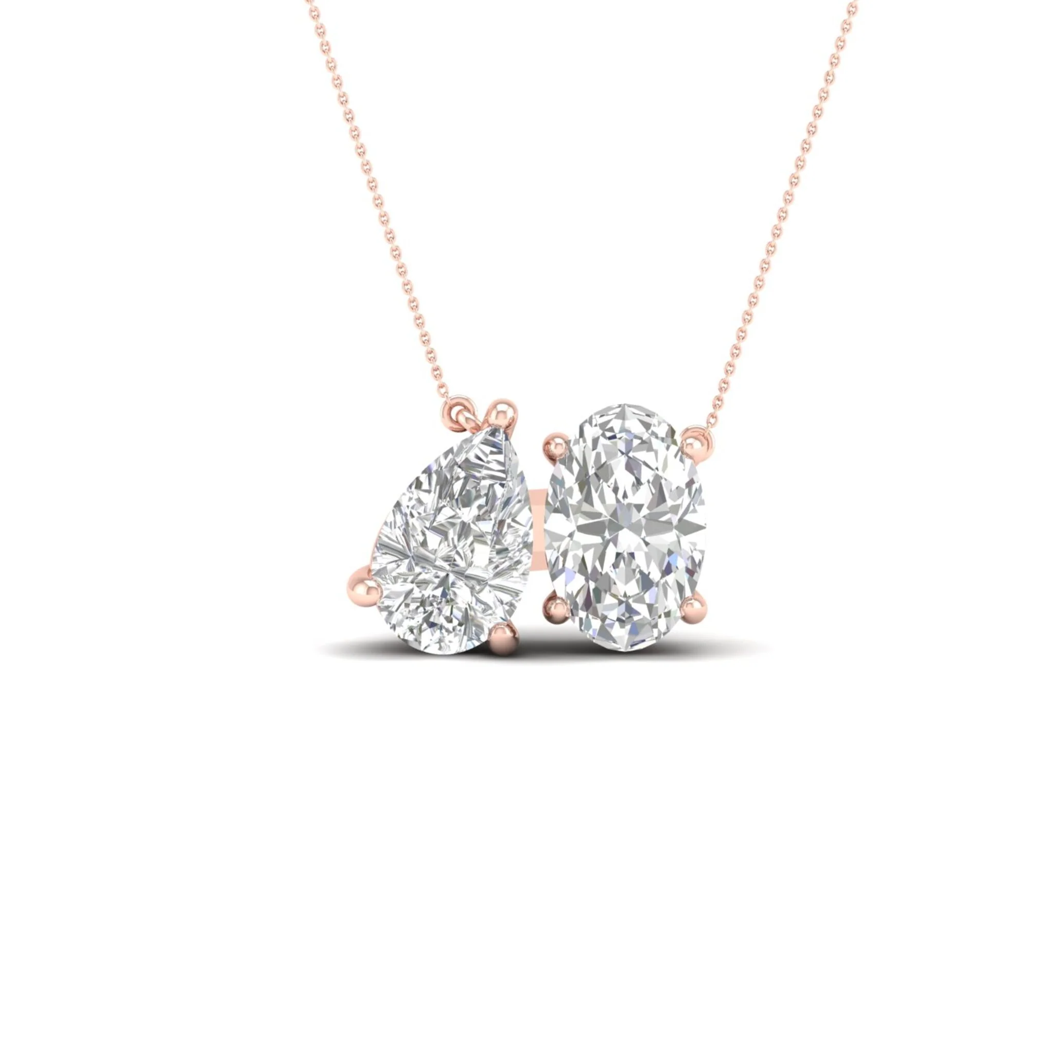 2 ctw Pear Oval Noi Pendant - Image 9