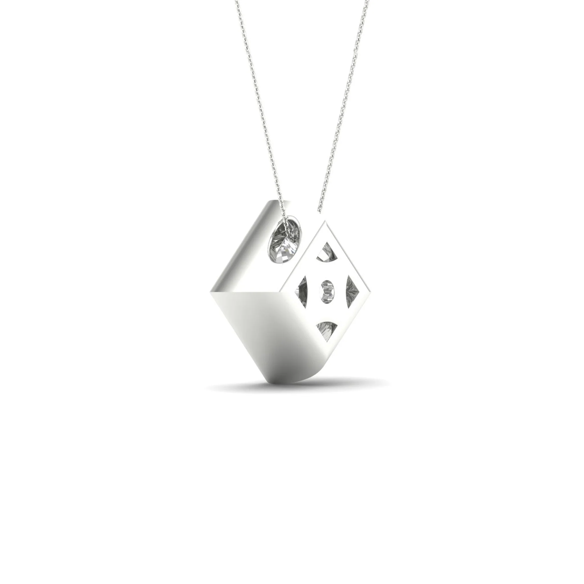 2 ctw Princess Bezel Set Solitaire Pendant - Image 8