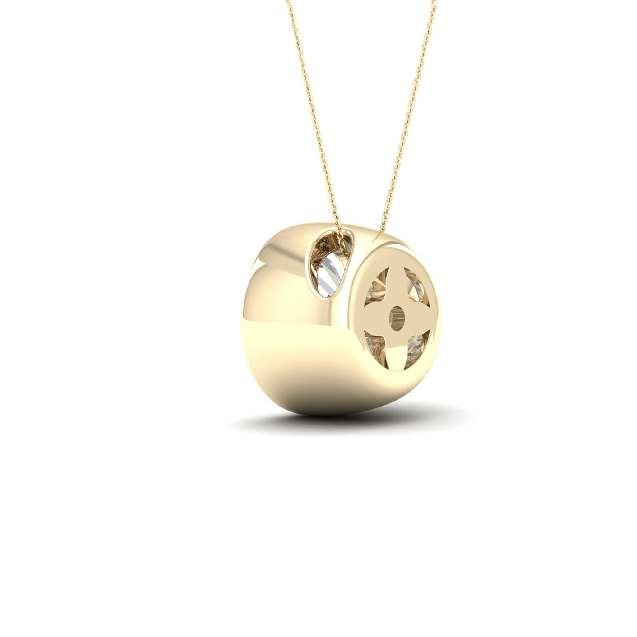 2 ctw Round Bezel Set Solitaire Pendant - Image 4