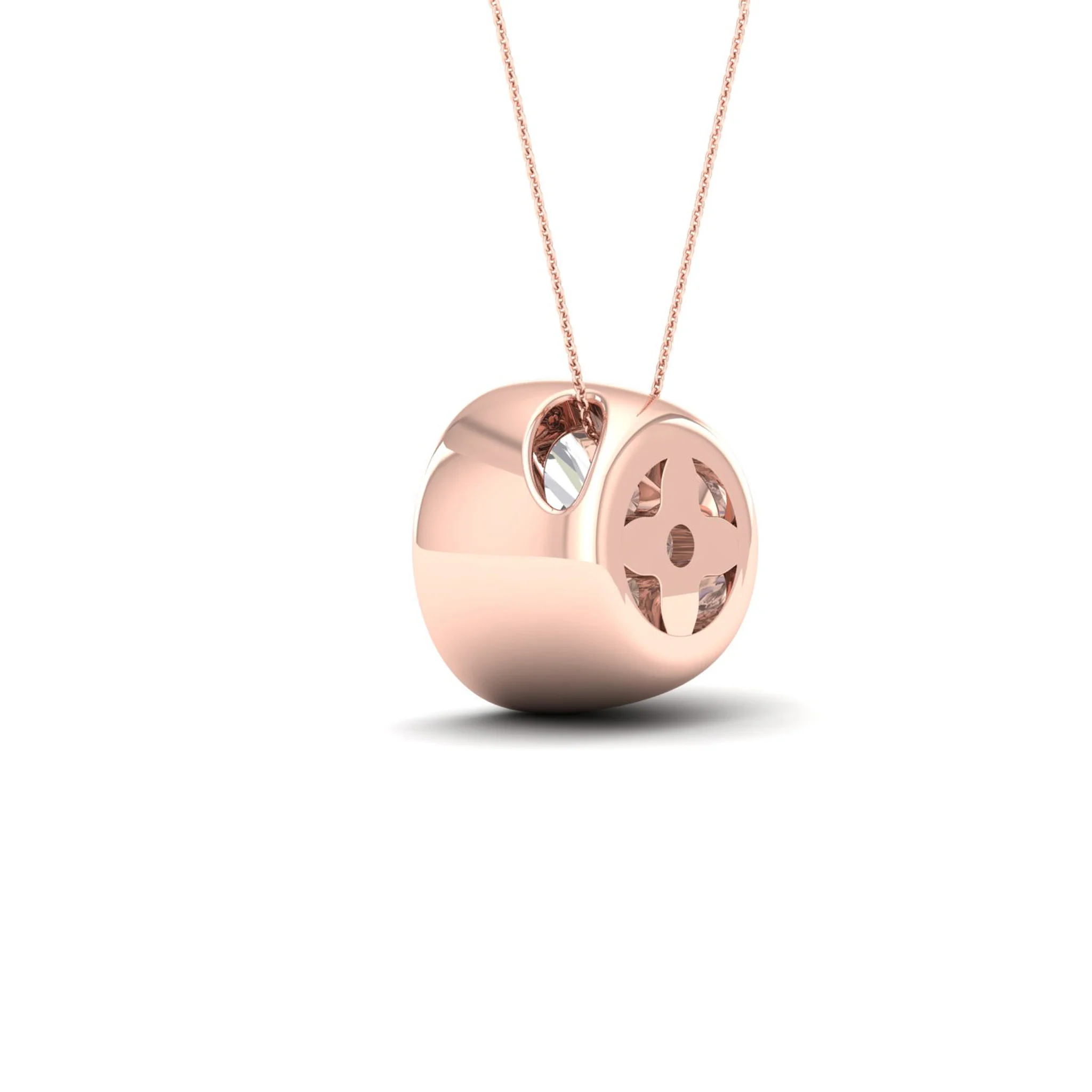 2 ctw Round Bezel Set Solitaire Pendant - Image 6