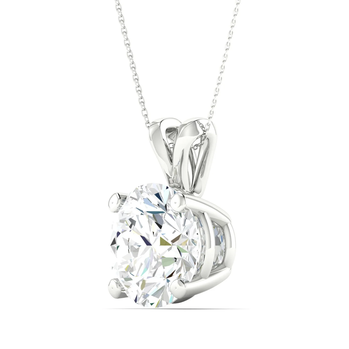 2 ctw Split Bail Round Solitaire Pendant - Image 6