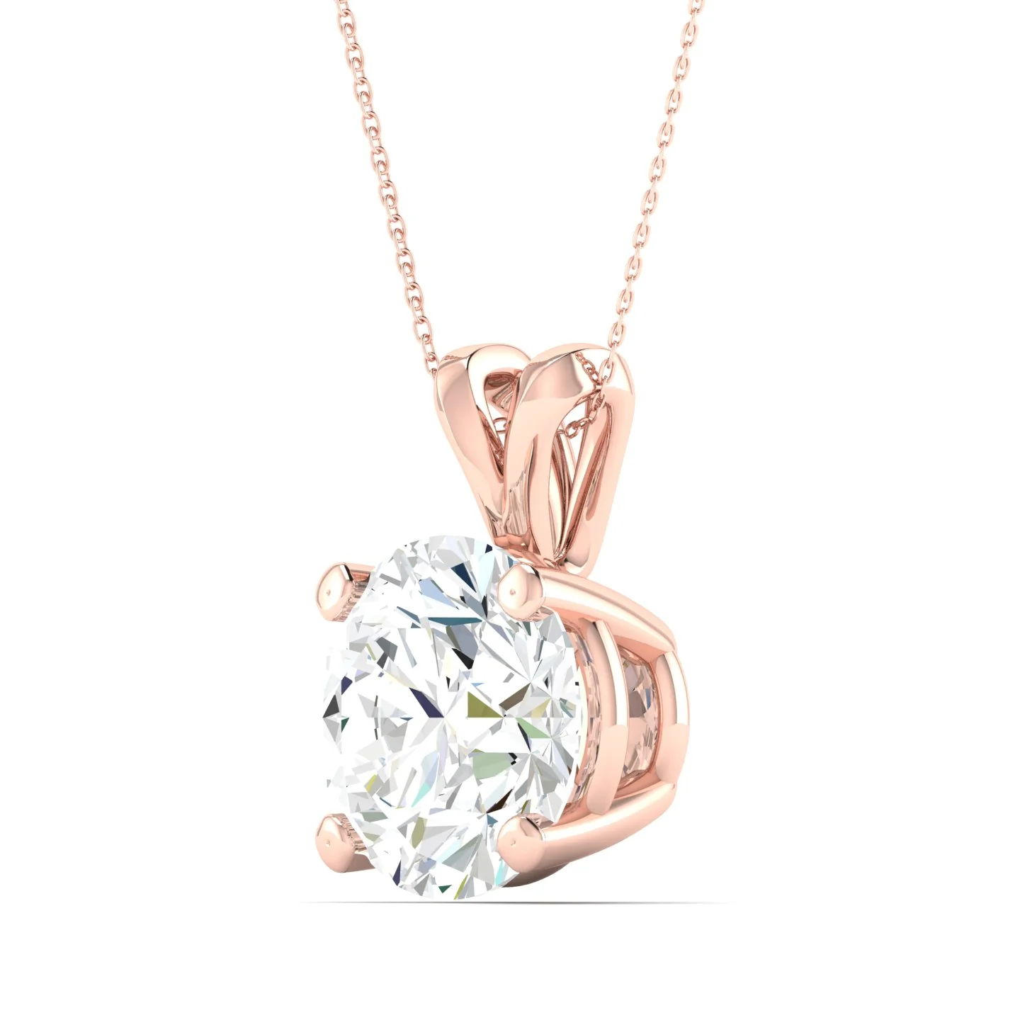 2 ctw Split Bail Round Solitaire Pendant - Image 8
