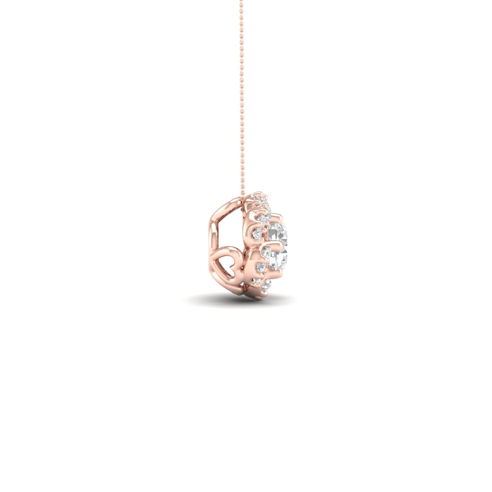 3/4 ctw Bloom Halo Pendant - Image 11