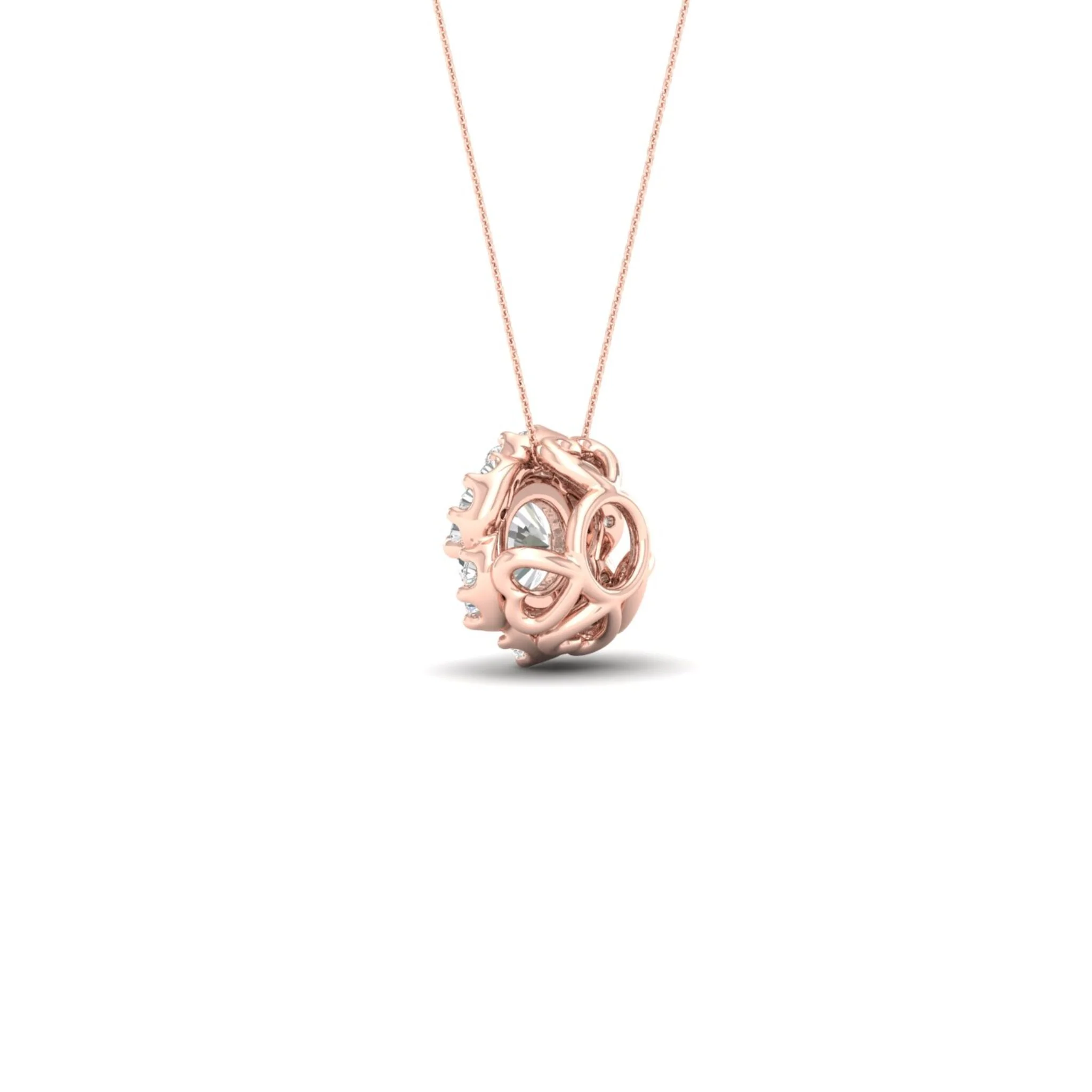 3/4 ctw Bloom Halo Pendant - Image 12