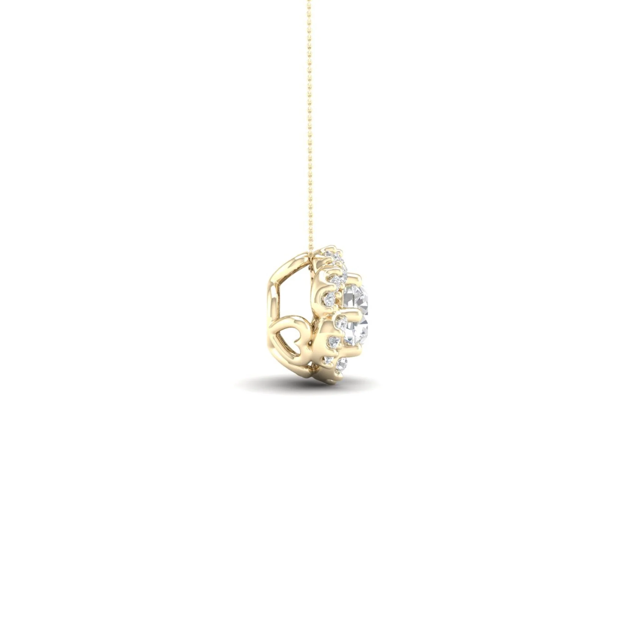 3/4 ctw Bloom Halo Pendant - Image 3