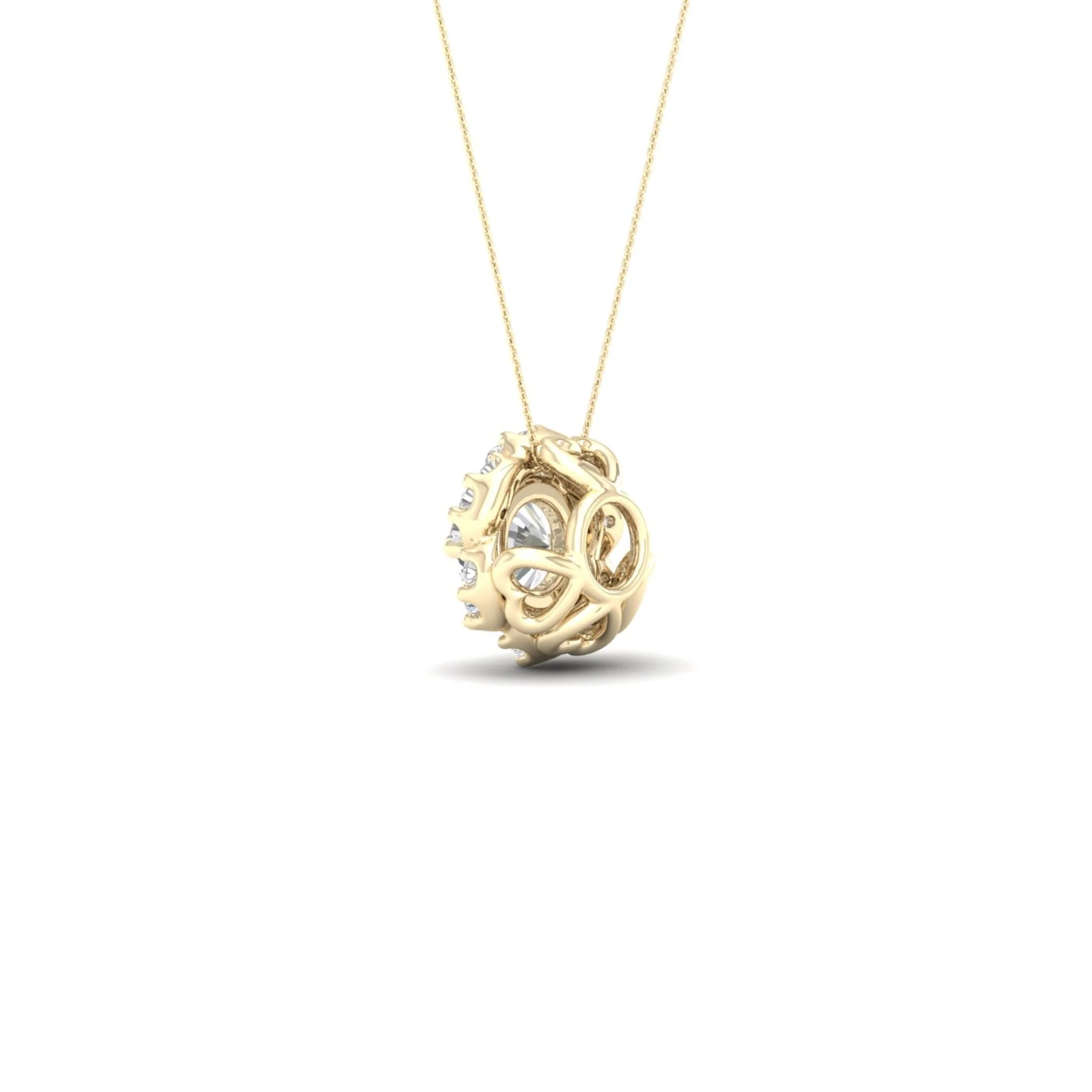 3/4 ctw Bloom Halo Pendant - Image 4