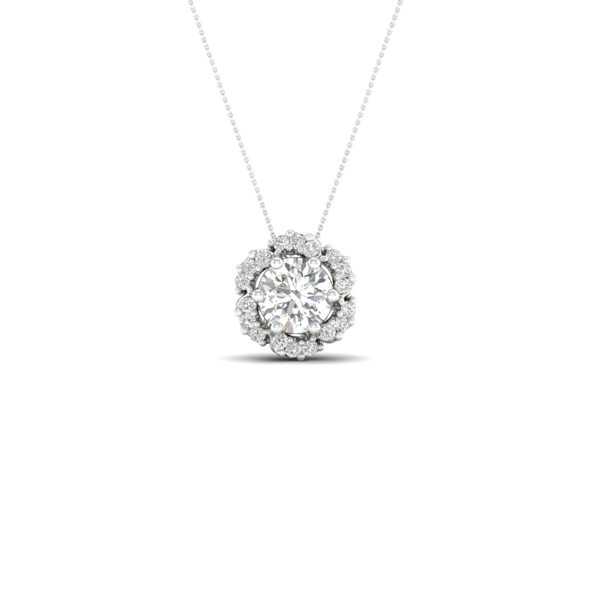 3/4 ctw Bloom Halo Pendant - Image 5