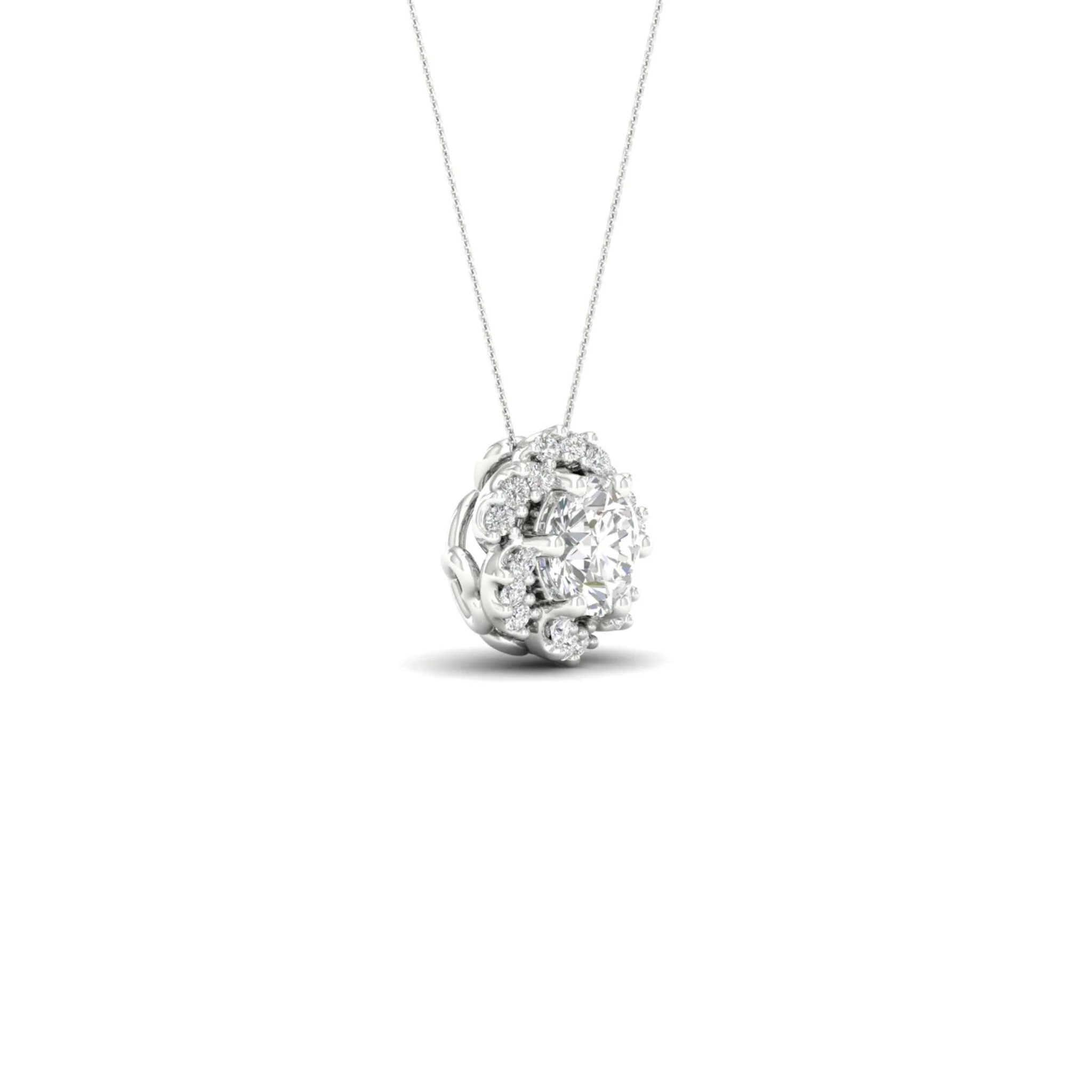 3/4 ctw Bloom Halo Pendant - Image 6