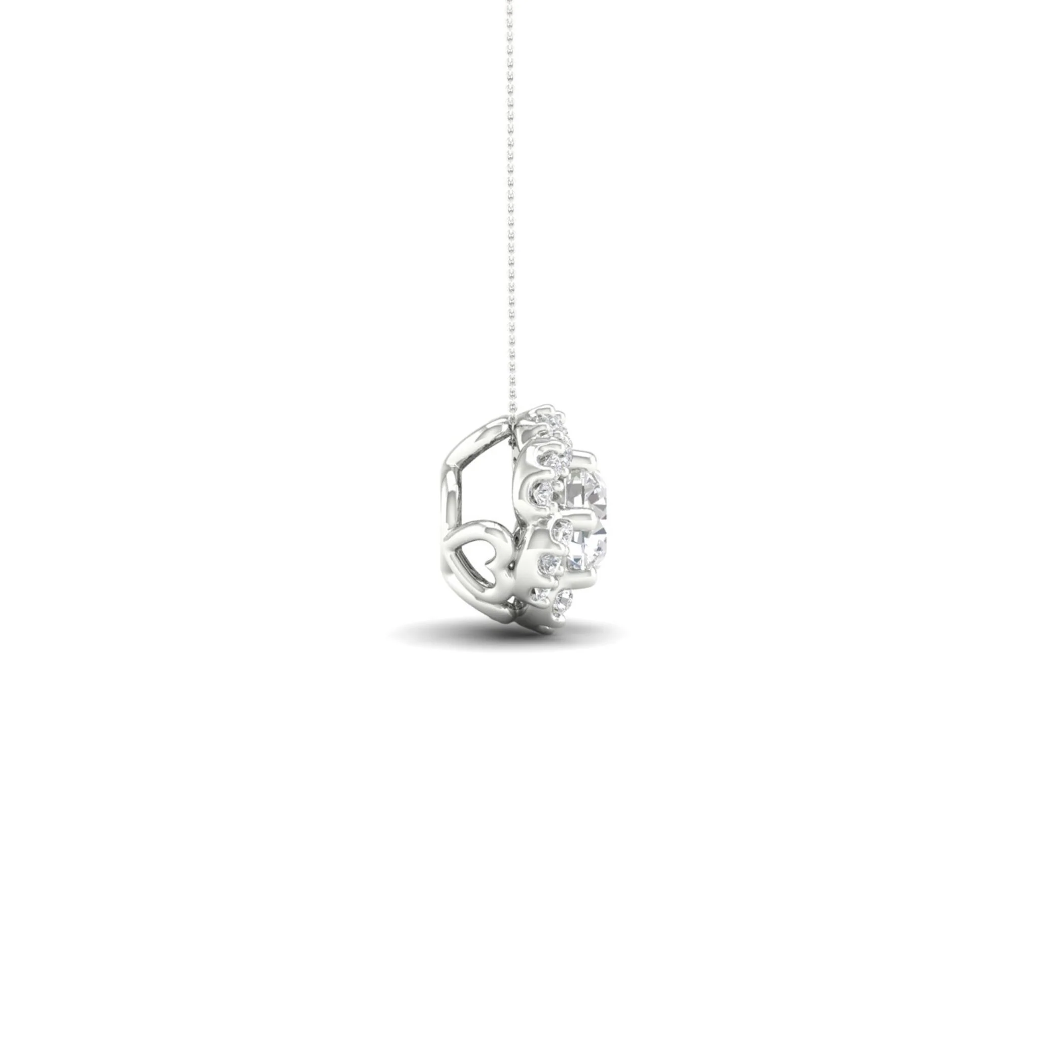 3/4 ctw Bloom Halo Pendant - Image 7