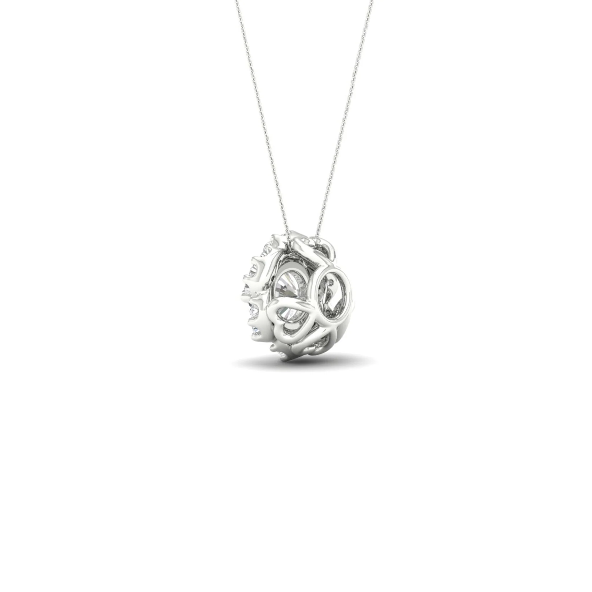 3/4 ctw Bloom Halo Pendant - Image 8