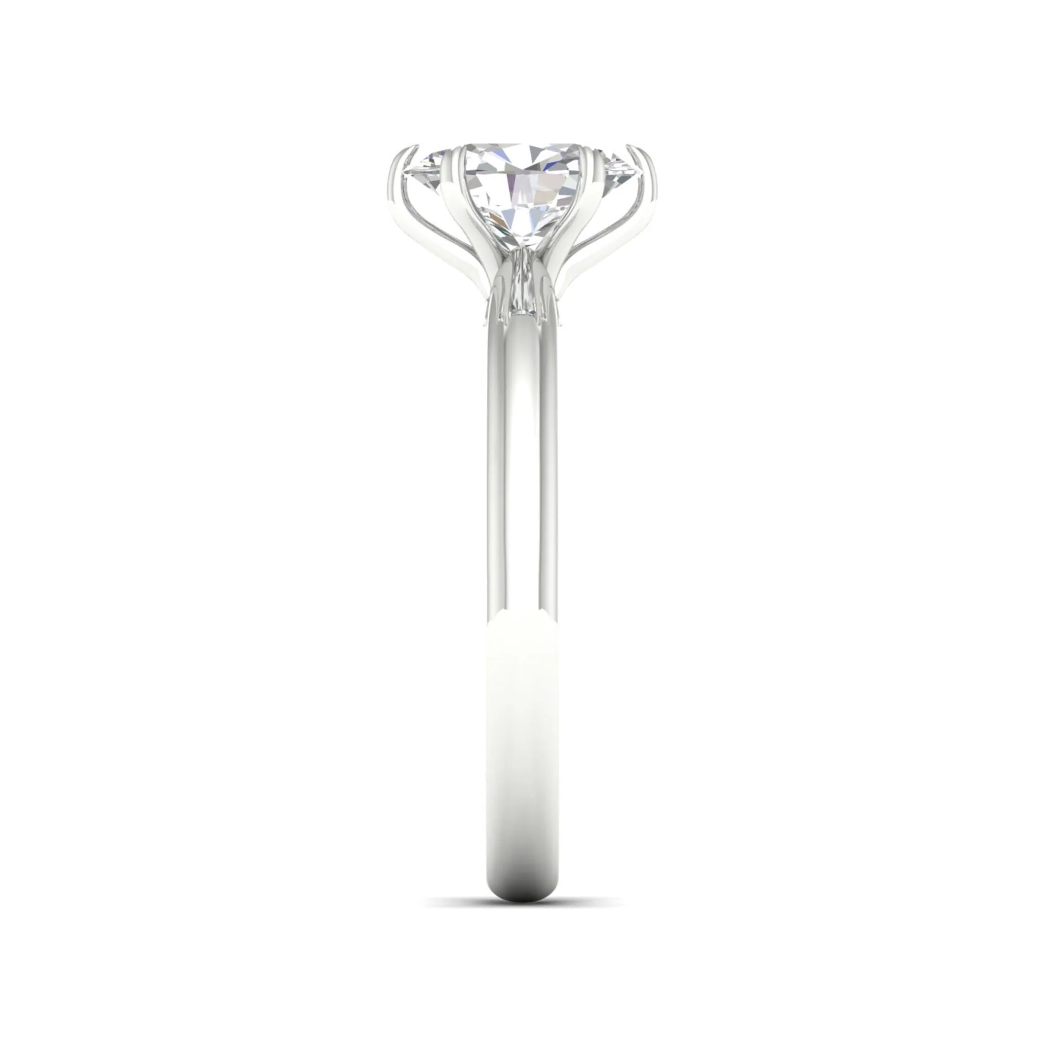 3/4 Ctw Classic Oval Cut Lab Created Diamond Solitaire Ring 18k Solid Gold - Image 12