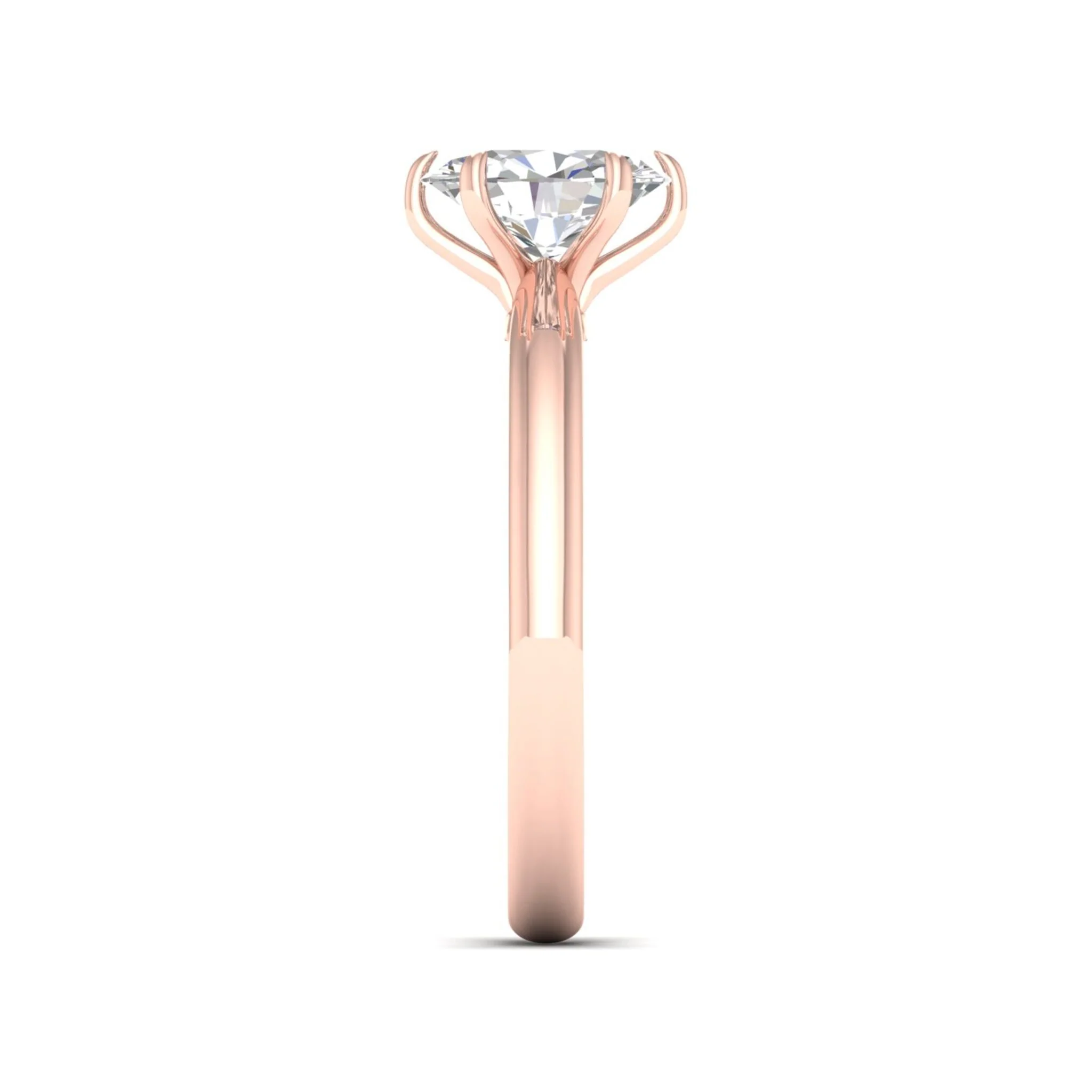 3/4 Ctw Classic Oval Cut Lab Created Diamond Solitaire Ring 18k Solid Gold - Image 9