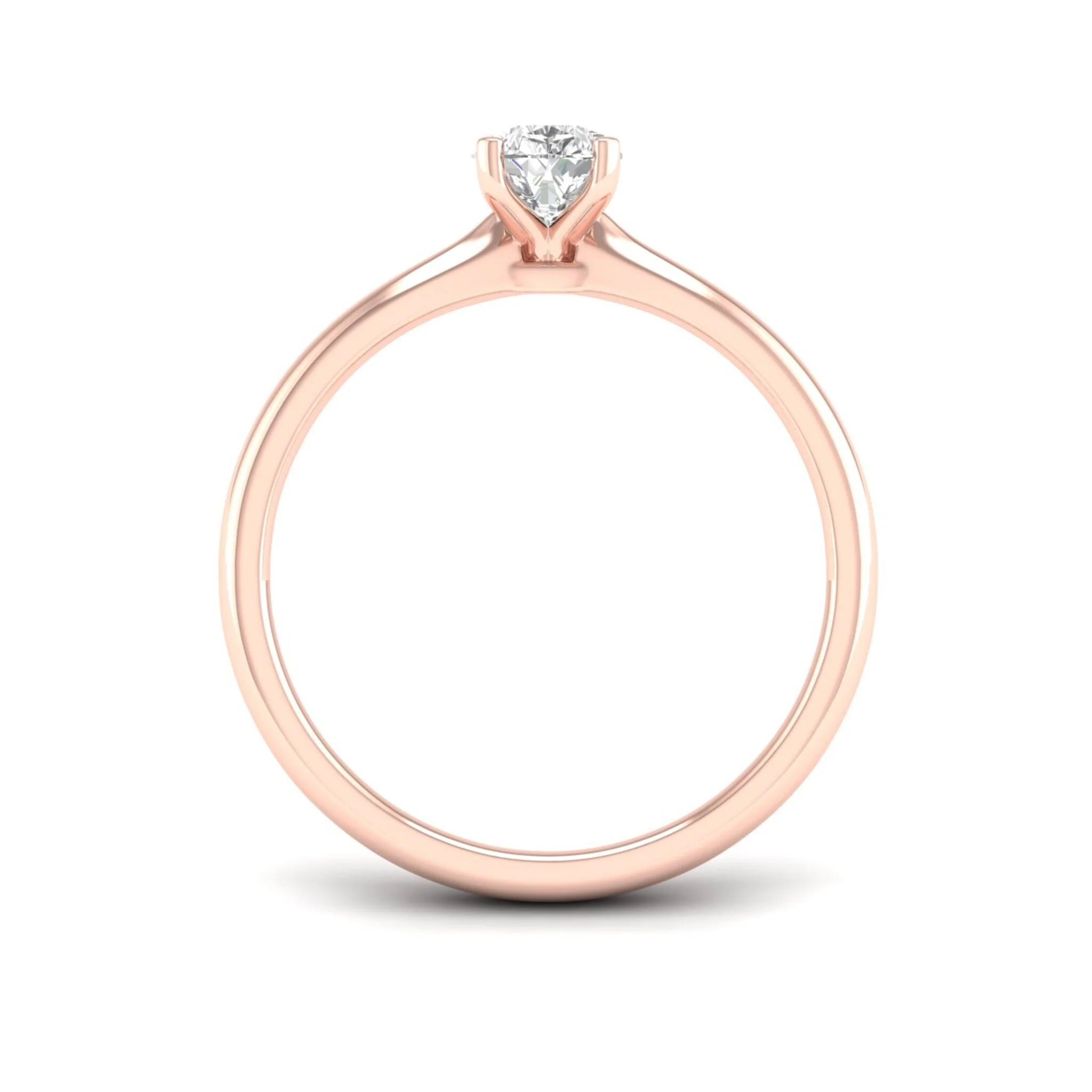 3/4 Ctw Classic Pear Cut Lab Grown Diamond Solitaire Ring 18k Solid Gold - Image 6
