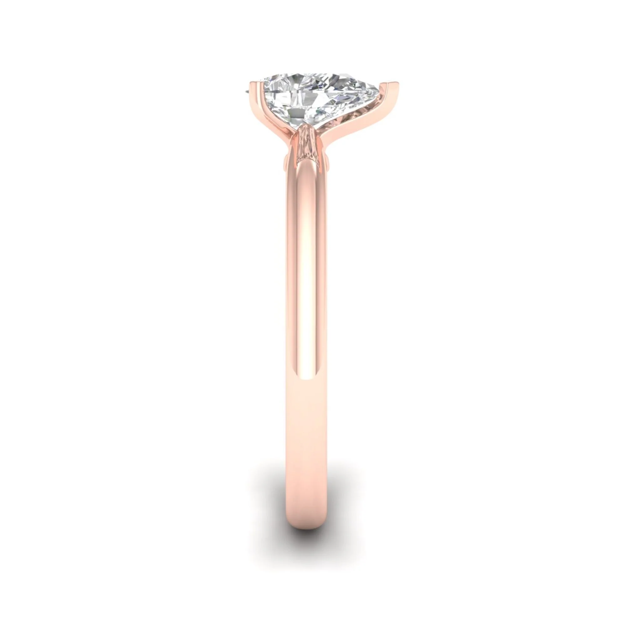 3/4 Ctw Classic Pear Cut Lab Grown Diamond Solitaire Ring 18k Solid Gold - Image 7